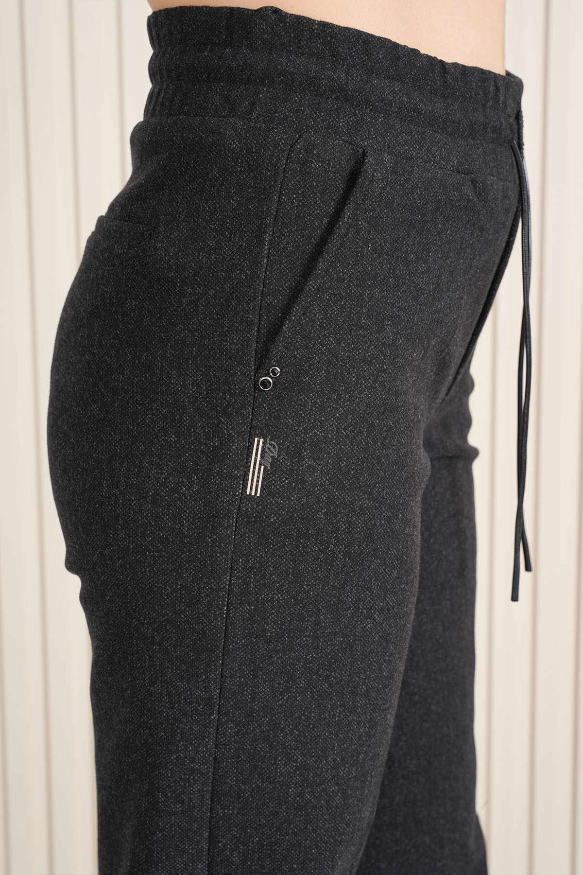 Kadın Bel Ribanalı Kaşe Kumaş Palazzo Pantolon 10670