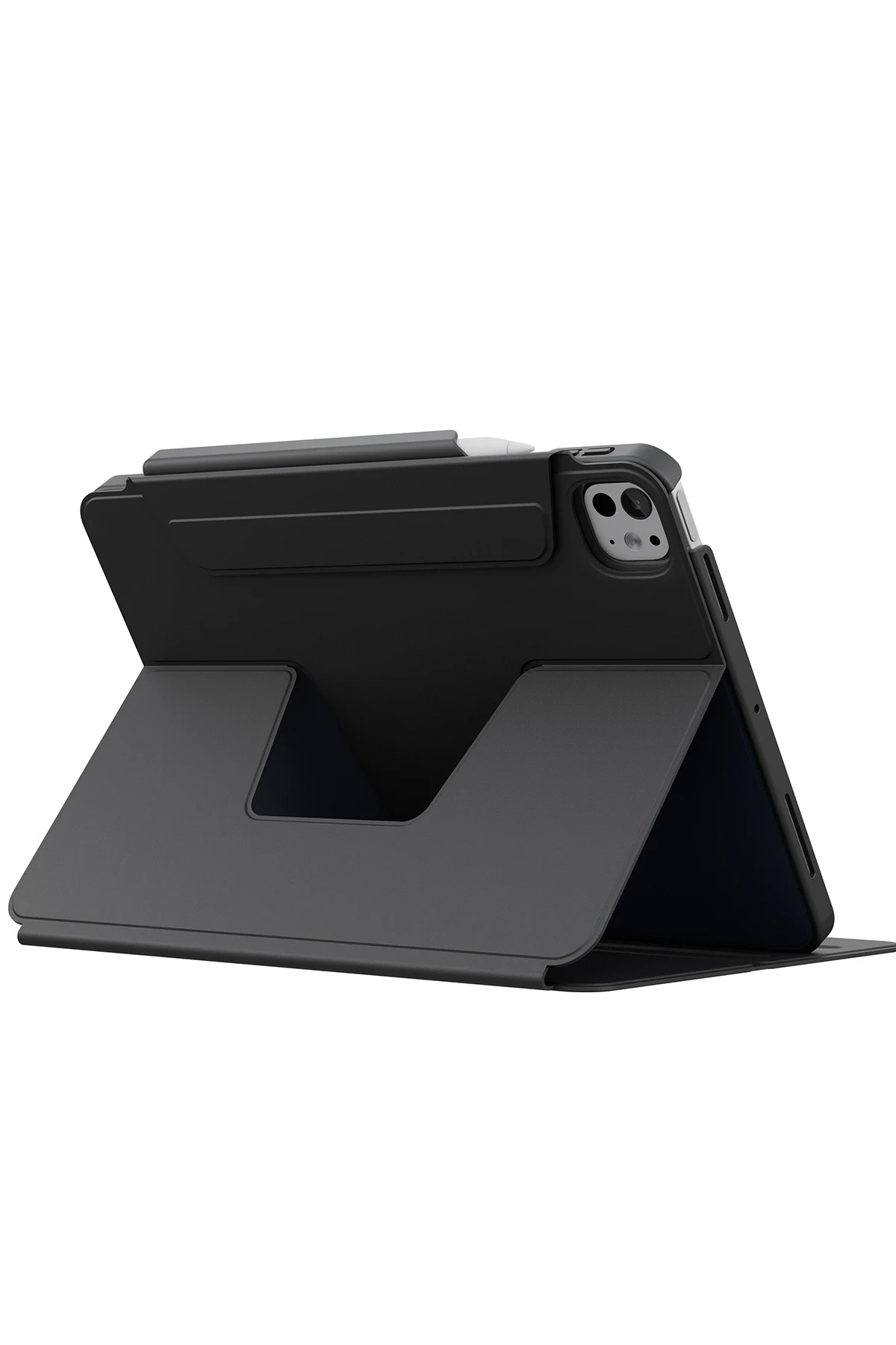 Uniq iPad Rovus Snapmount 360 Derece Dönebilen Manyetik Tablet Kılıf - Siyah