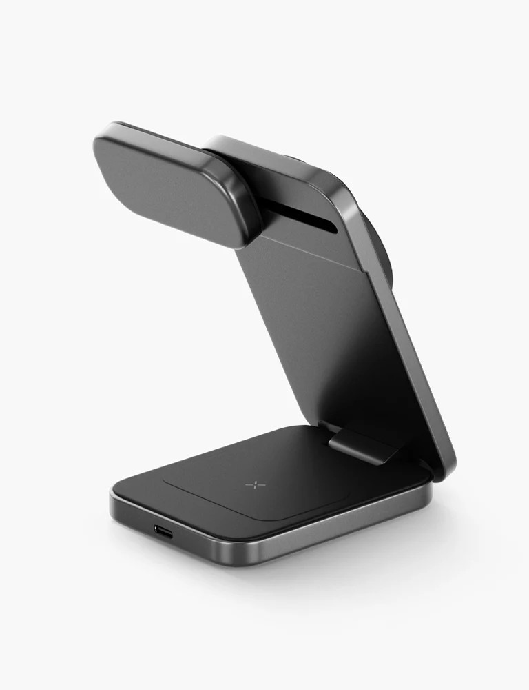 Energea MagTrio Plus 3in1 Katlanabilir 15W Telefon Saat Airpods Masaüstü Hızlı Şarj Standı