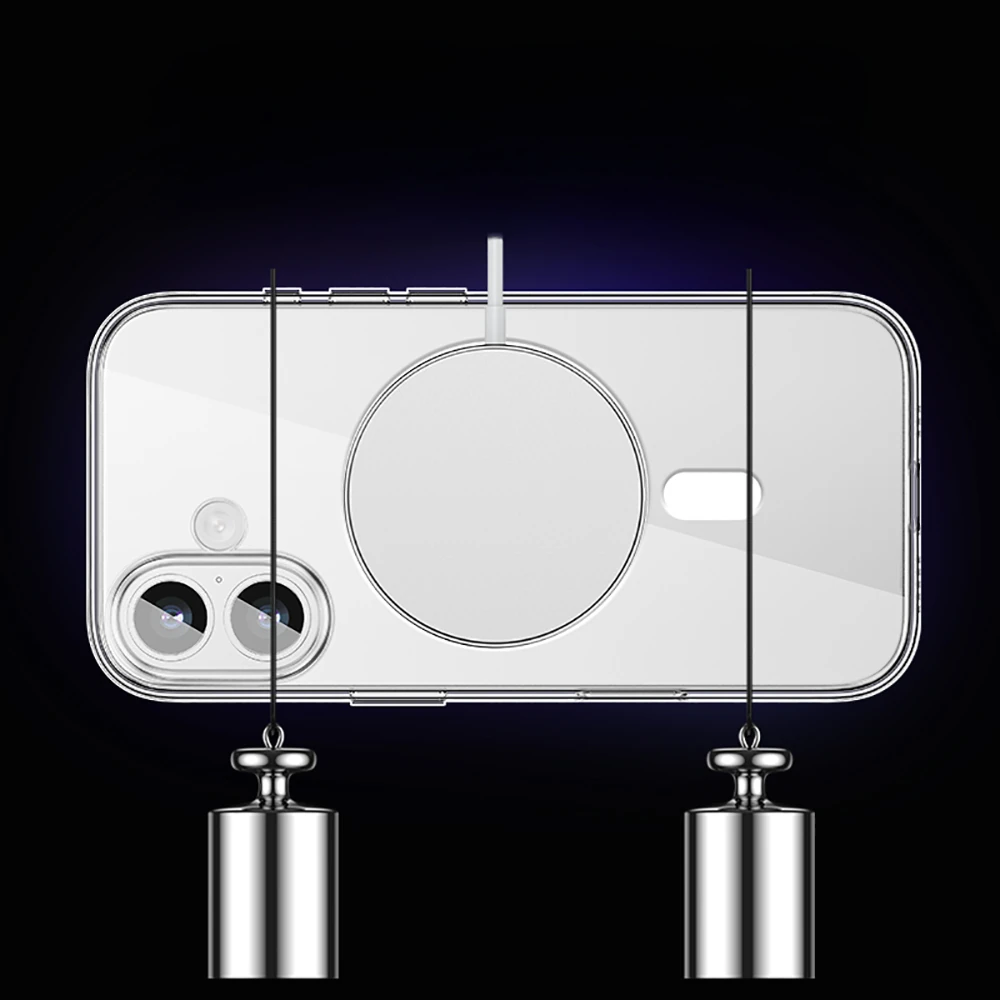 DamperGlass Crystal Hammer Serisi Sararmaz Clear Kılıf - iPhone 17 