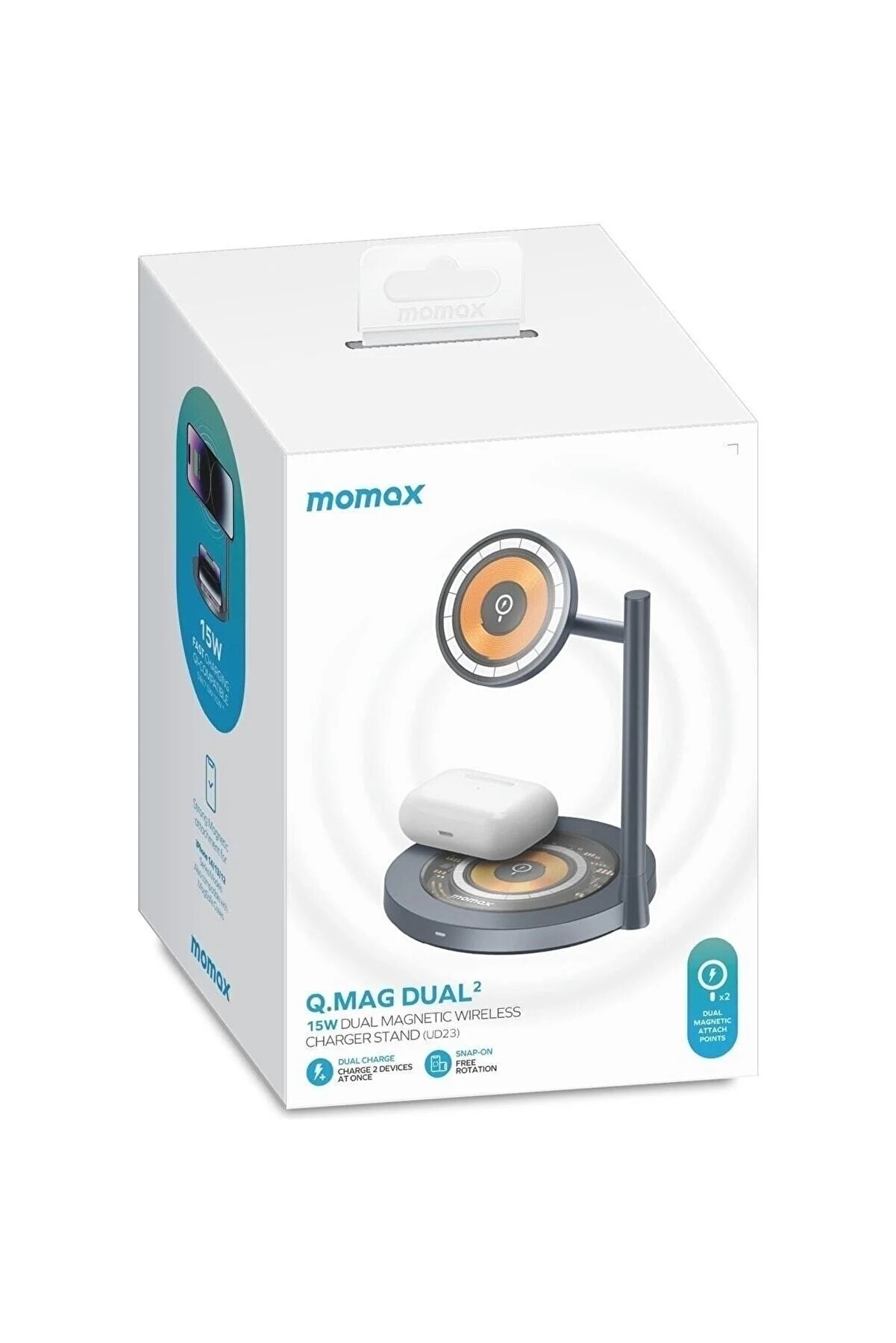 Momax Q.mag Dual 2 In 1 Wireless Şarj Standı