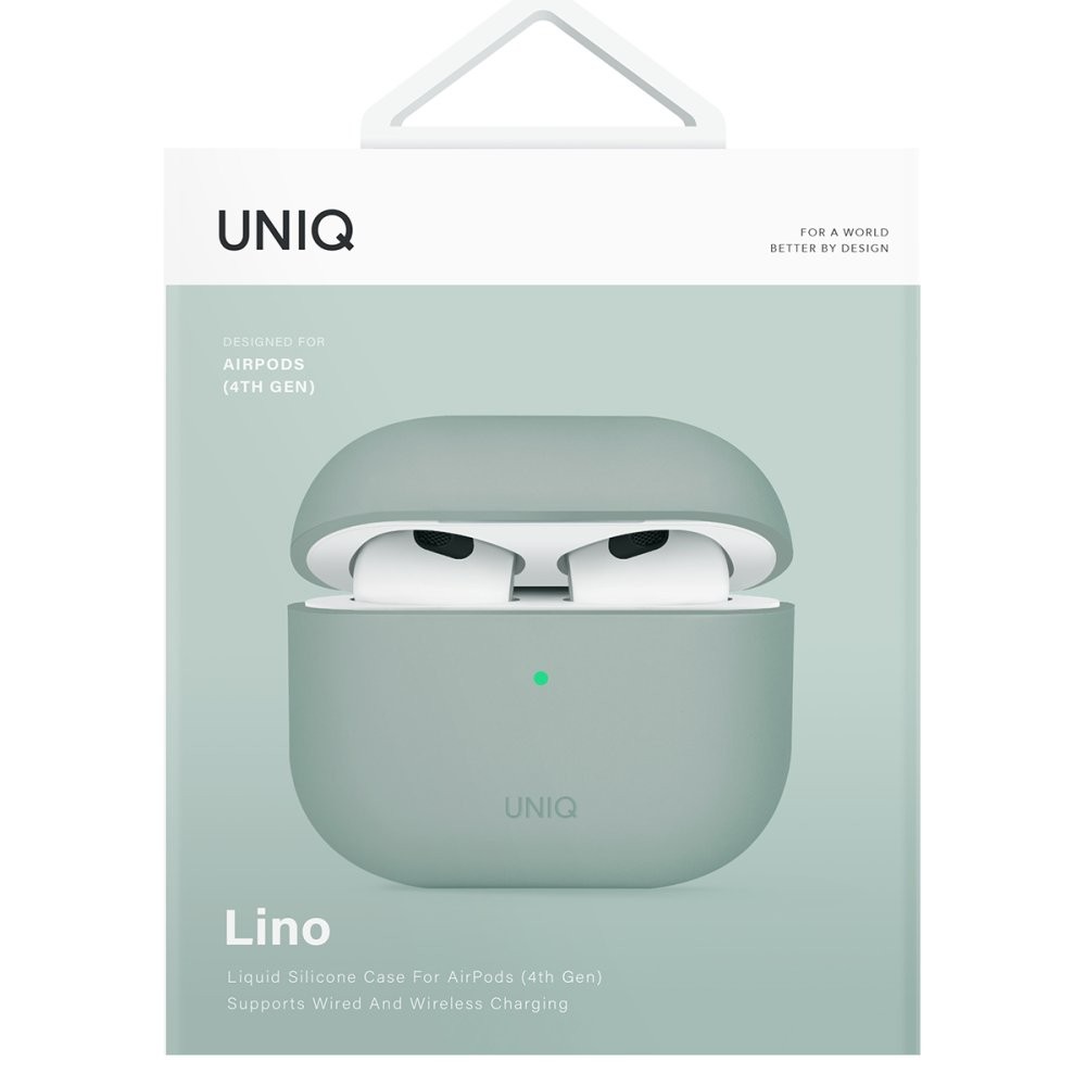 Uniq Airpods 3 (3.nesil) Lino Silikon Kılıf - Yeşil