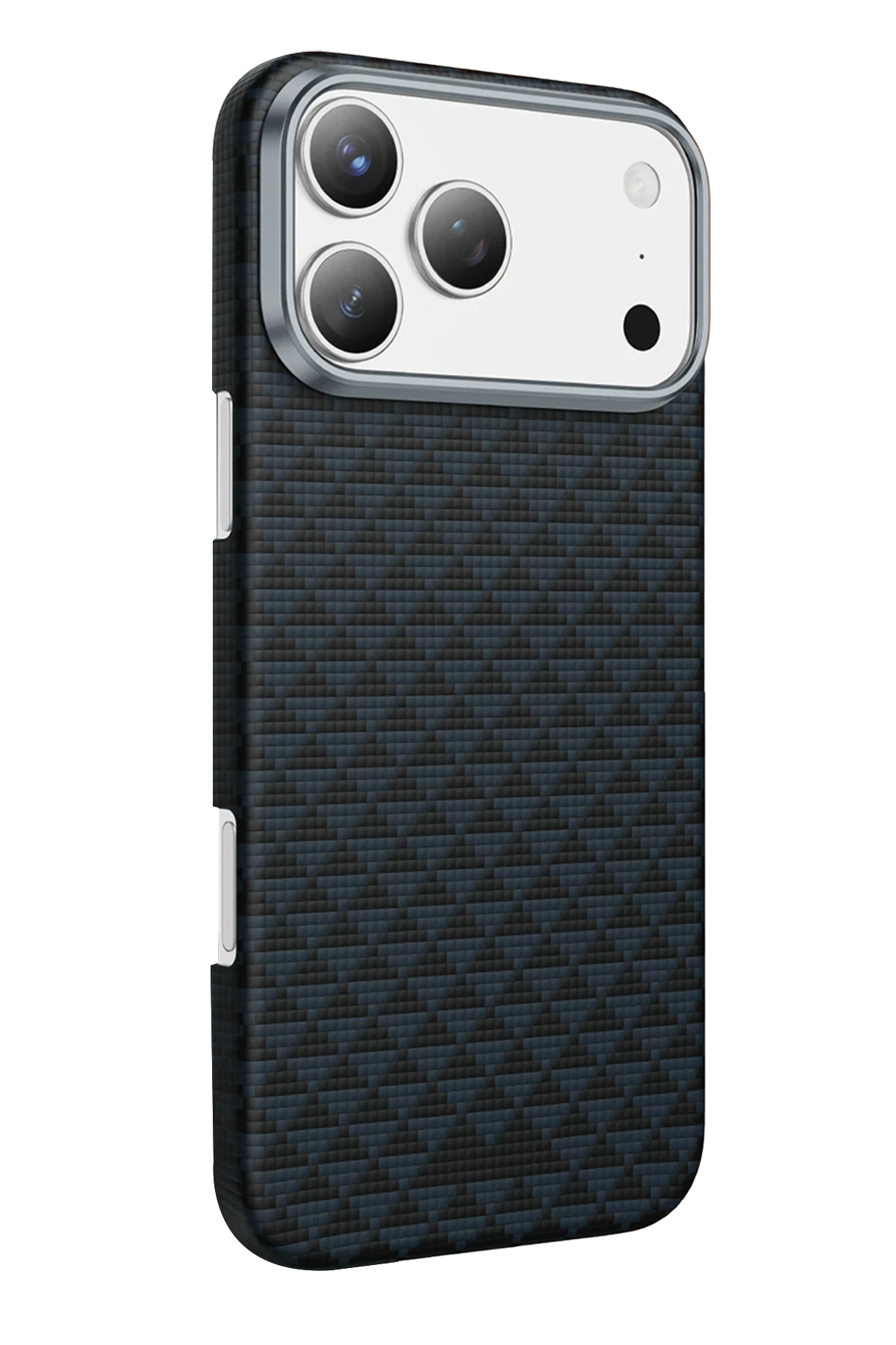 Keephone Kevlar 1500D Aramid Fiber Kılıf - iPhone 17 Pro - Lacivert Monogram