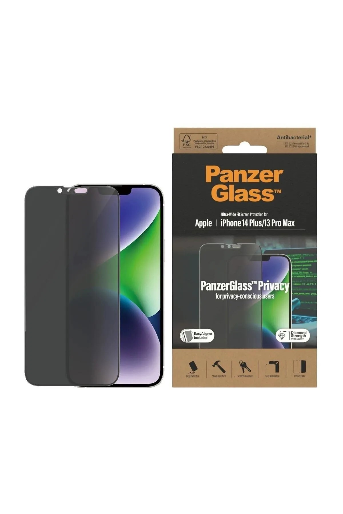 PanzerGlass Apple / Iphone 14 Plus/13 Pro Max Uyumlu Privacy Ekran Koruyucu