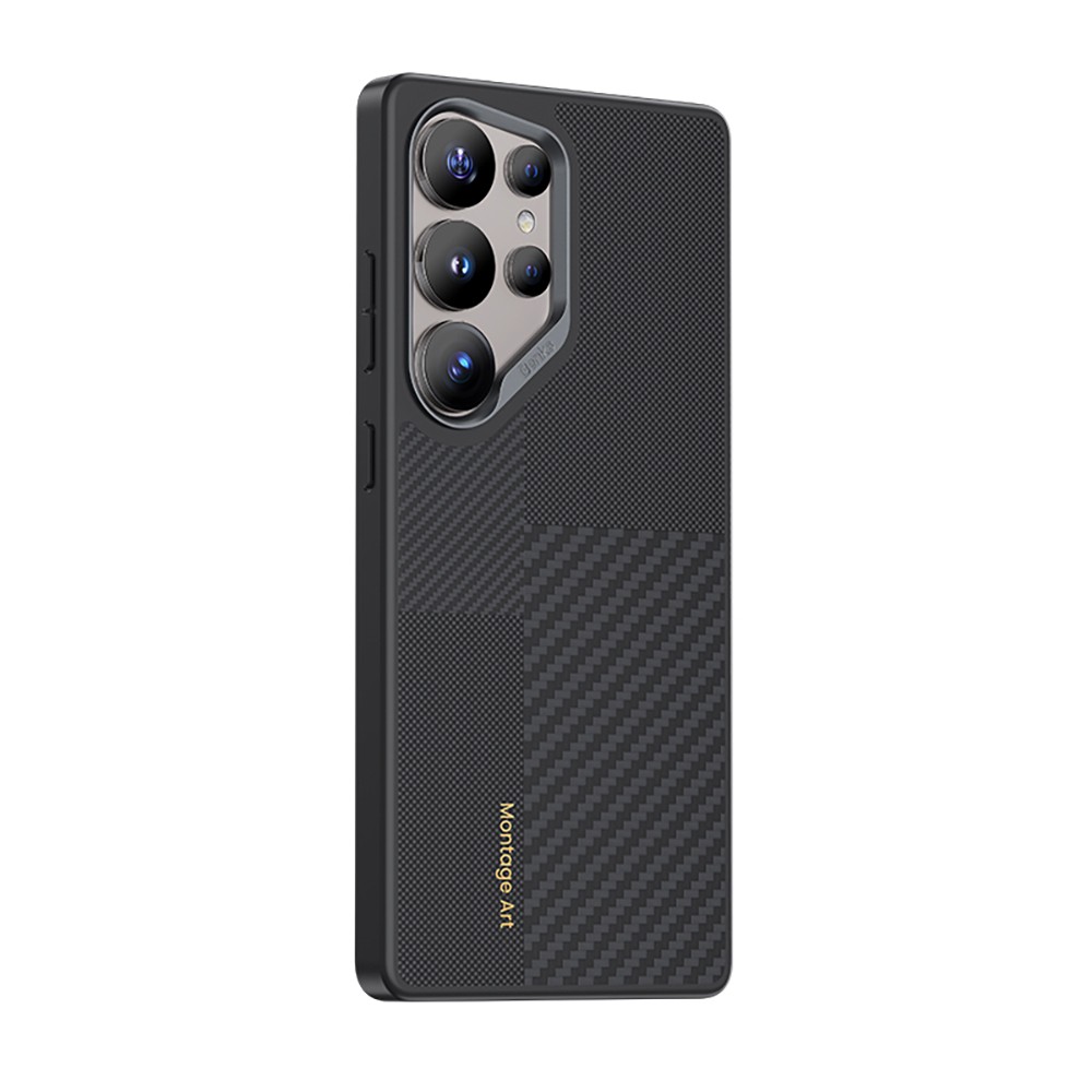Galaxy S25 Ultra Kılıf Magsafe Şarj Özellikli Karbon Fiber Benks Montage Hybrid ArmorPro Kevlar Kapak