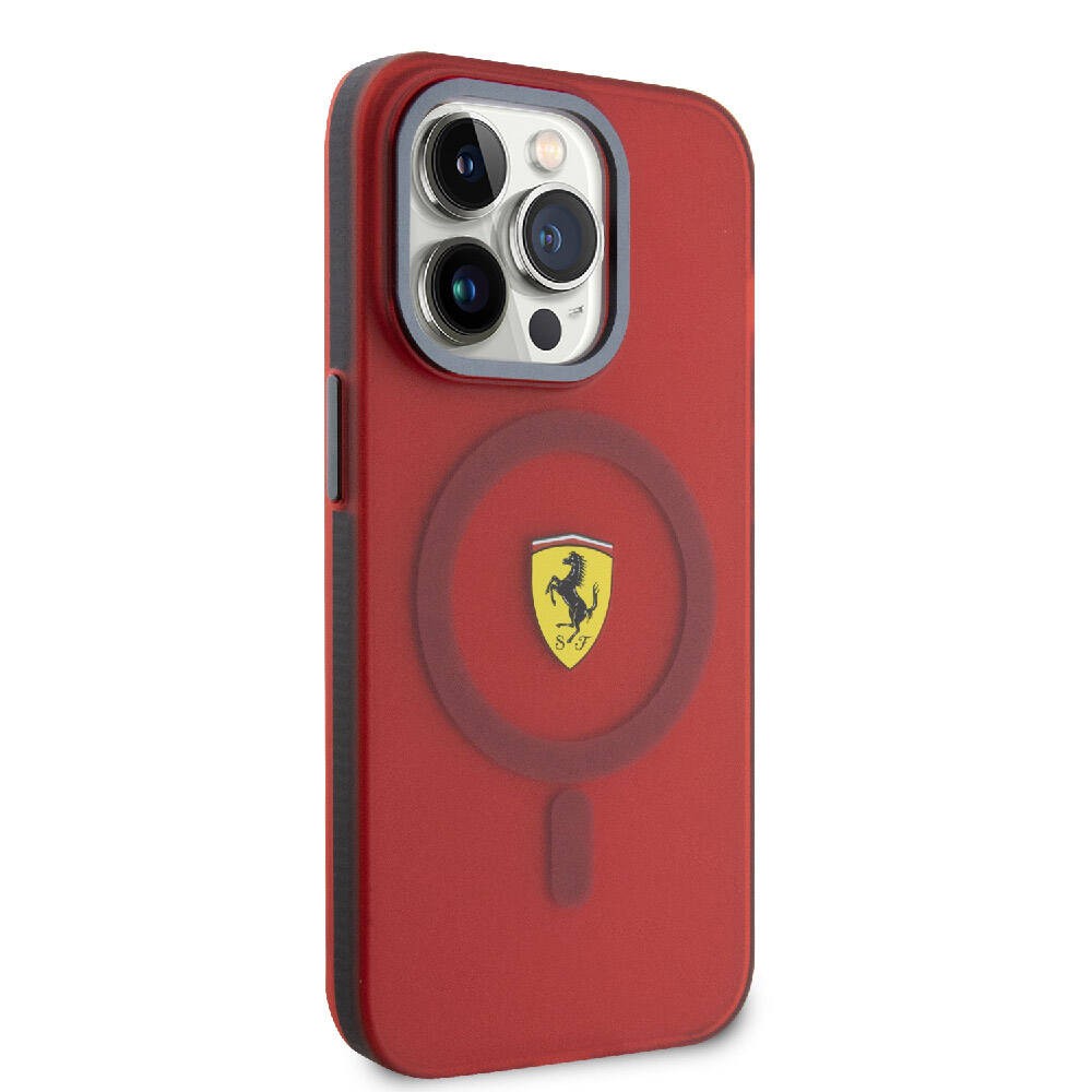 Apple iPhone 15 Pro Max Kılıf Ferrari Orjinal Lisanslı Magsafe Şarj Özellikli Kontrast Bumper Kapak