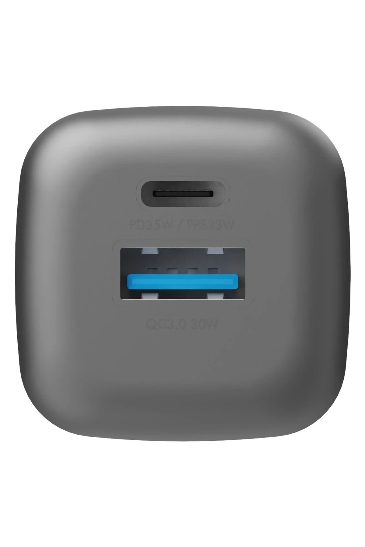 Energea AmpCharge GaN35 35W Type-C ve 30W USB 3.0 Çıkışlı Hızlı Şarj Aleti 