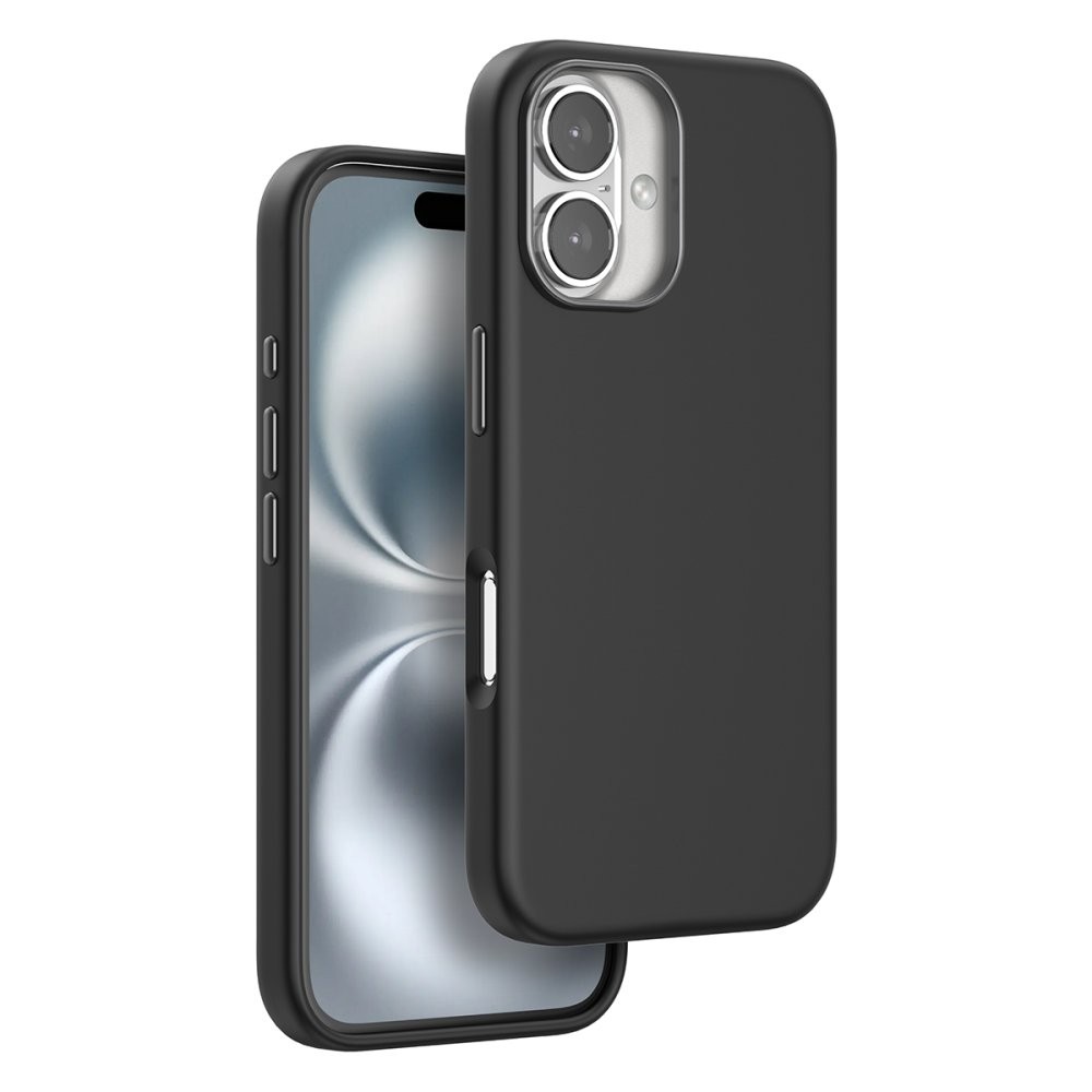 DamperGlass Premium Liquid Silikon MagCase - iPhone 16  - Siyah