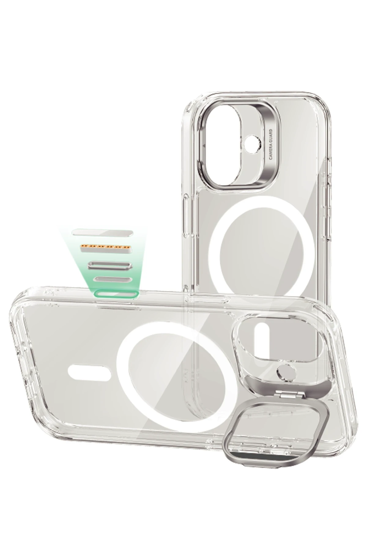 ESR Classic Hybrid Magsafe Standlı Kapak - iPhone 17 - Şeffaf