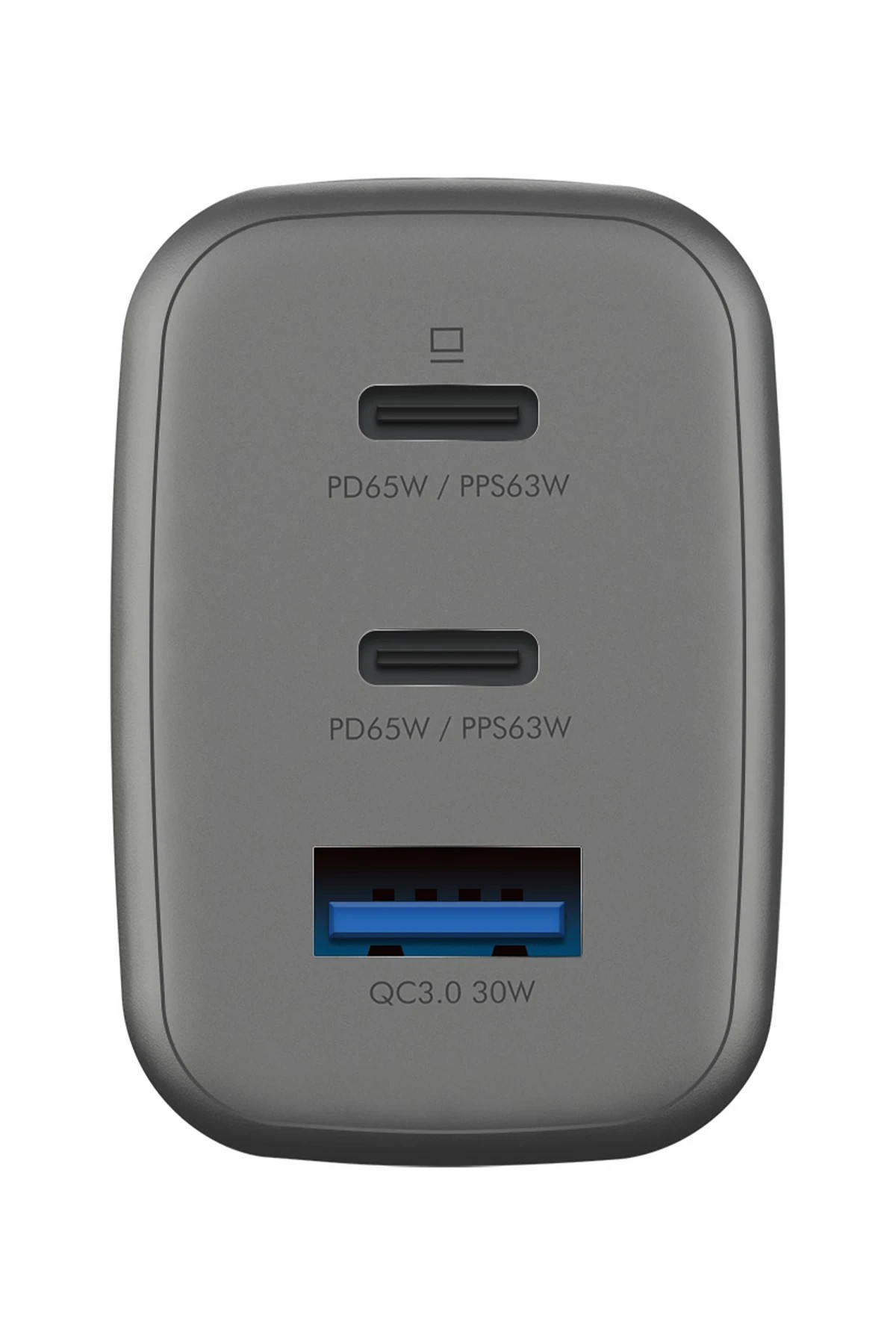 Energea AmpCharge GaN65 2 Adet 65W Type-C ve 30W USB 3.0 Çıkışlı Hızlı Şarj Aleti