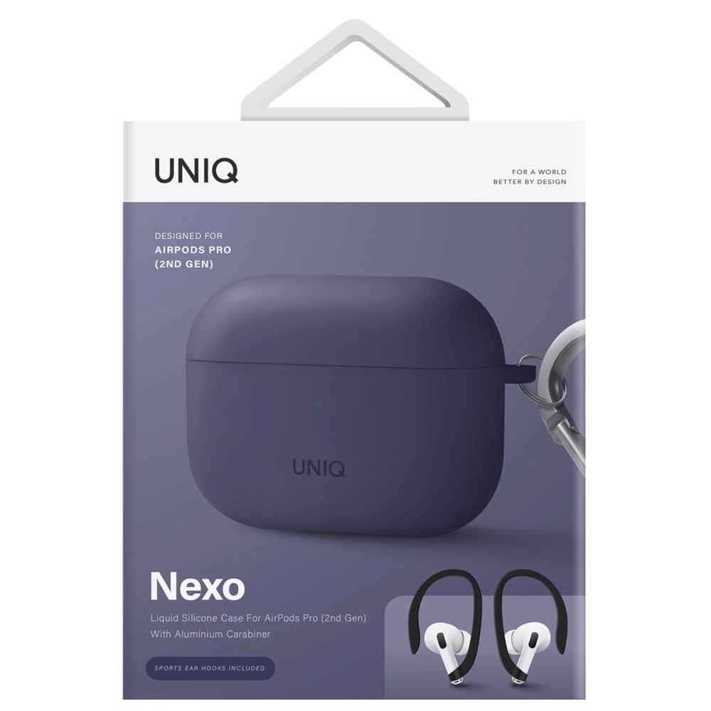 Uniq Airpods Pro 2 (2.nesil) Nexo Silikon Kılıf - Mor