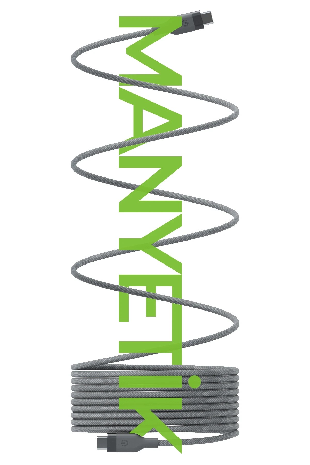 Energea Helix 1.5M 100W Manyetik Katlanma Özellikli Type-C to Type-C PD Hızlı Şarj Kablo