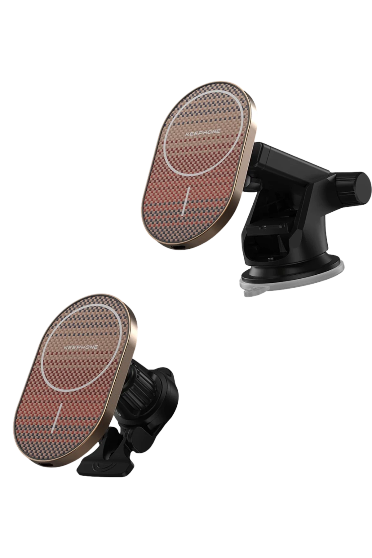 Keephone Kevlar Seanova 2in1 360 Derece Ayarlanabilir 15W Kablosuz Şarj Destekli Manyetik Magsafe Telefon Tutucu