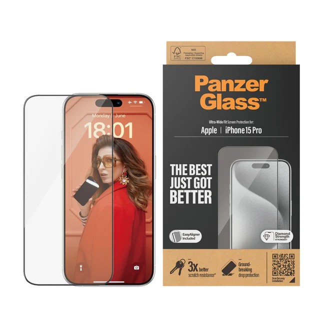 Panzerglass™ Ekran Koruyucu – iPhone 15 Pro