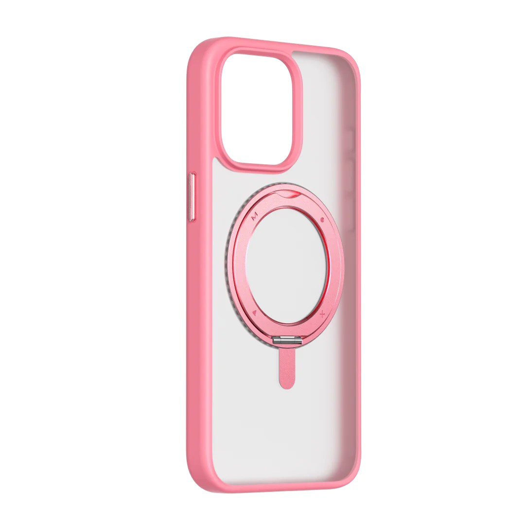 Momax Amour Serisi Magsafe Standlı Pembe Kapak for iPhone 15 Pro Max