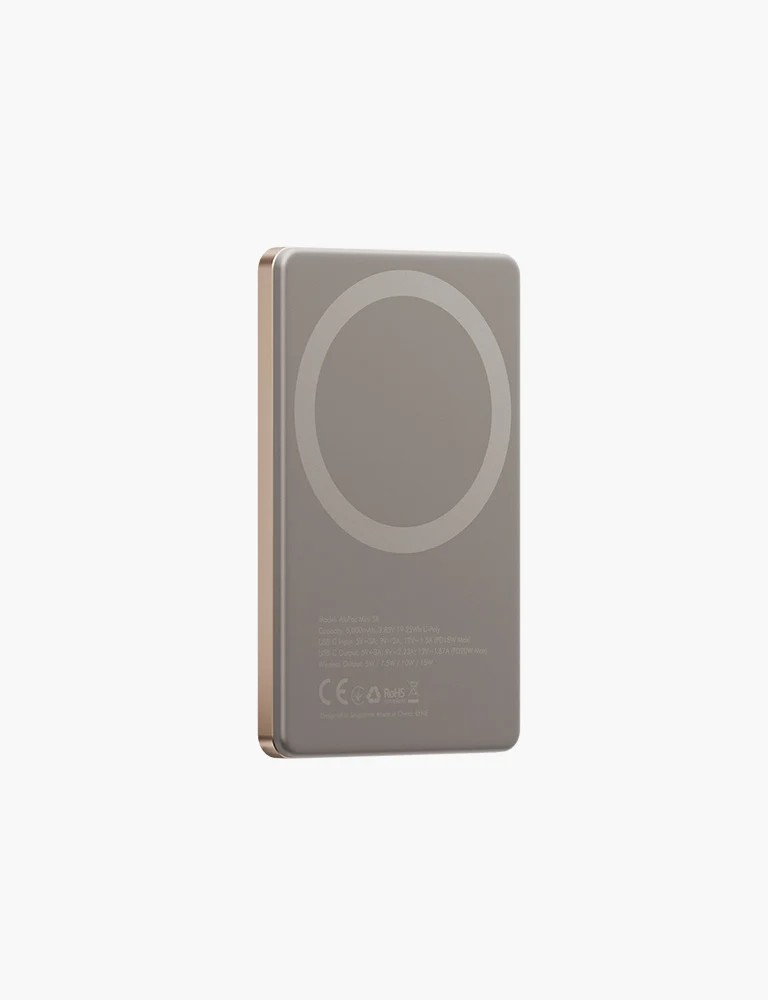 Energea AluPac Mini 5K 5000mAh 15W Kablosuz Şarj Çıkışlı PD Hızlı Şarj Magsafe Powerbank