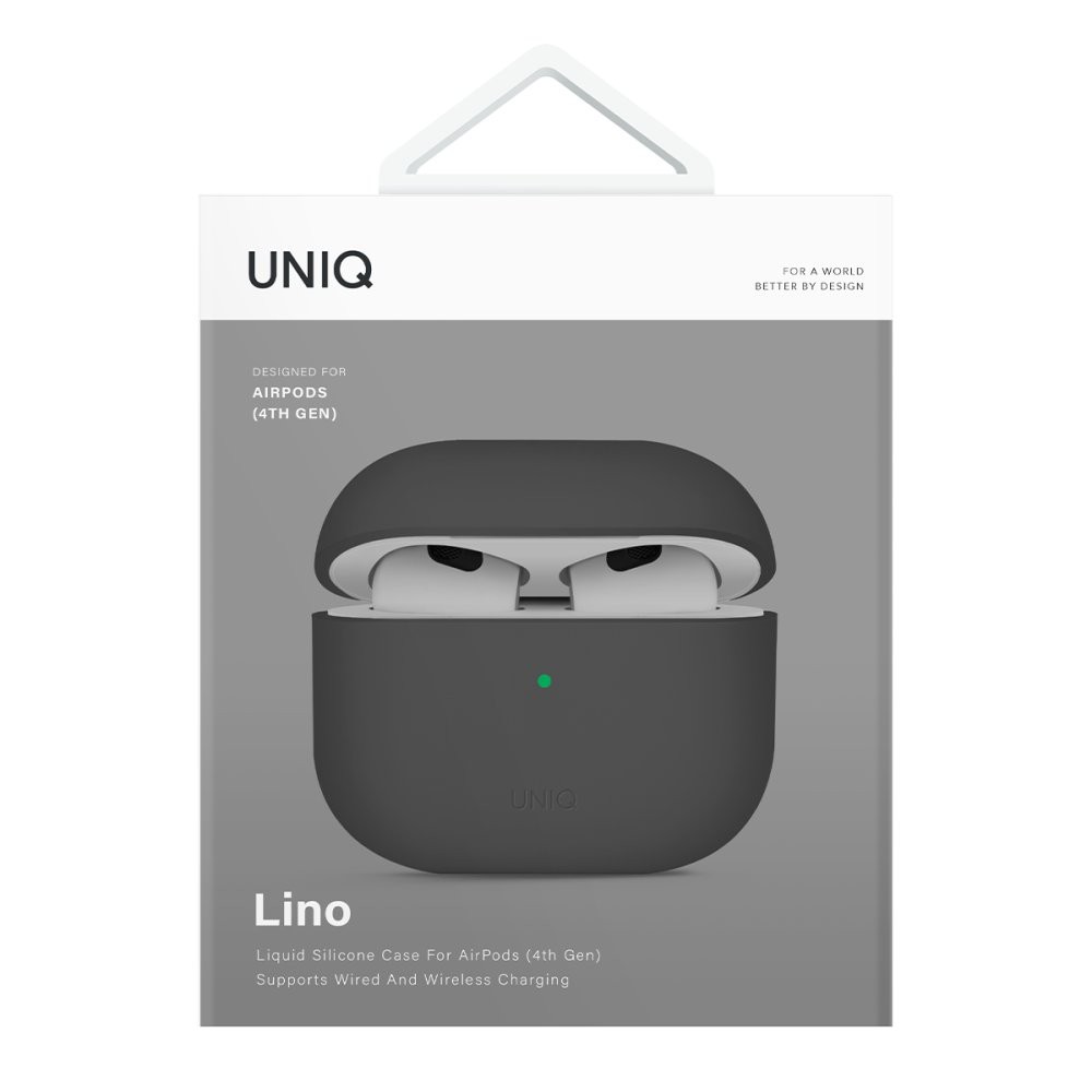 Uniq Airpods 3 (3.nesil) Lino Silikon Kılıf - Gri