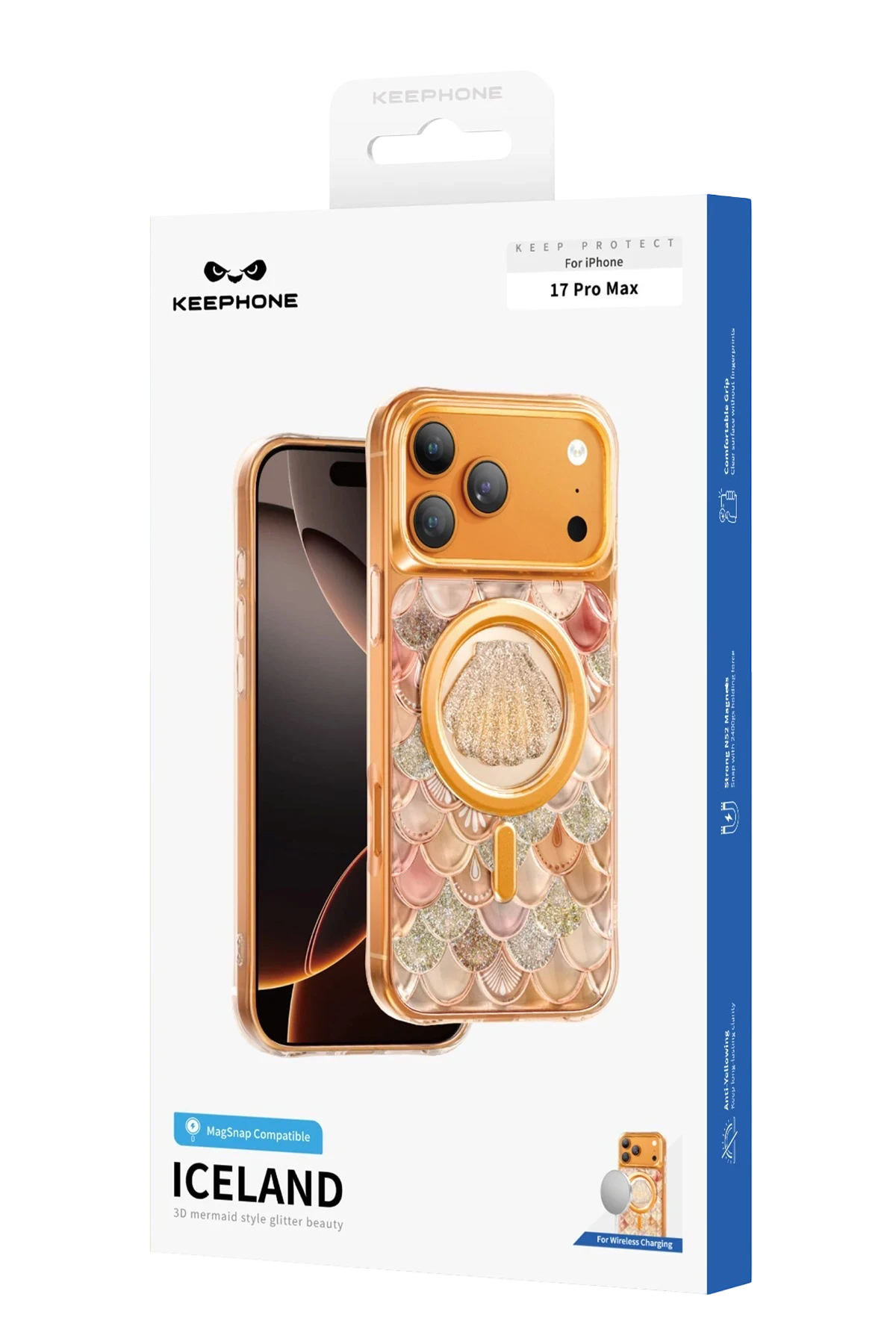 Keephone Iceland Simli Magsafe Kapak - iPhone 17 Pro Max