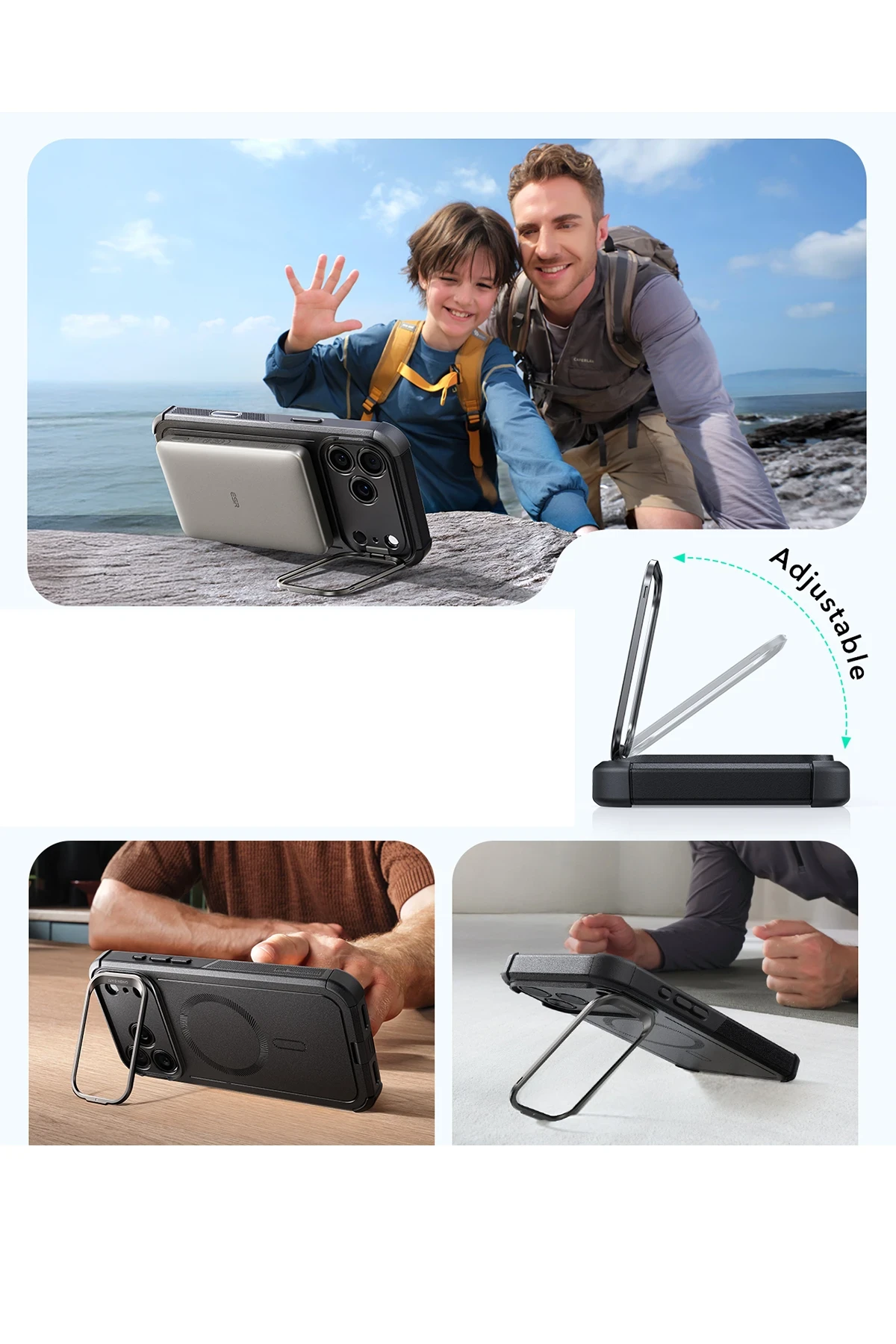 ESR Cyber Tough Magsafe Stantlı Kapak - iPhone 17 Pro Max