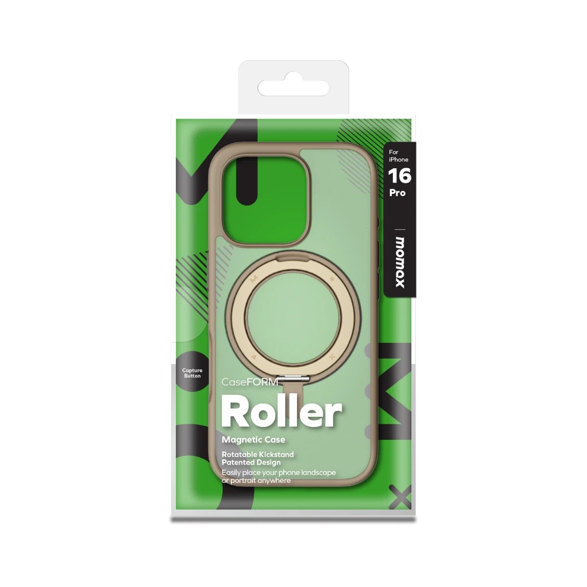 MOMAX Roller CaseForm Magnetic Case iPhone 16 Pro - Çöl Titanyum