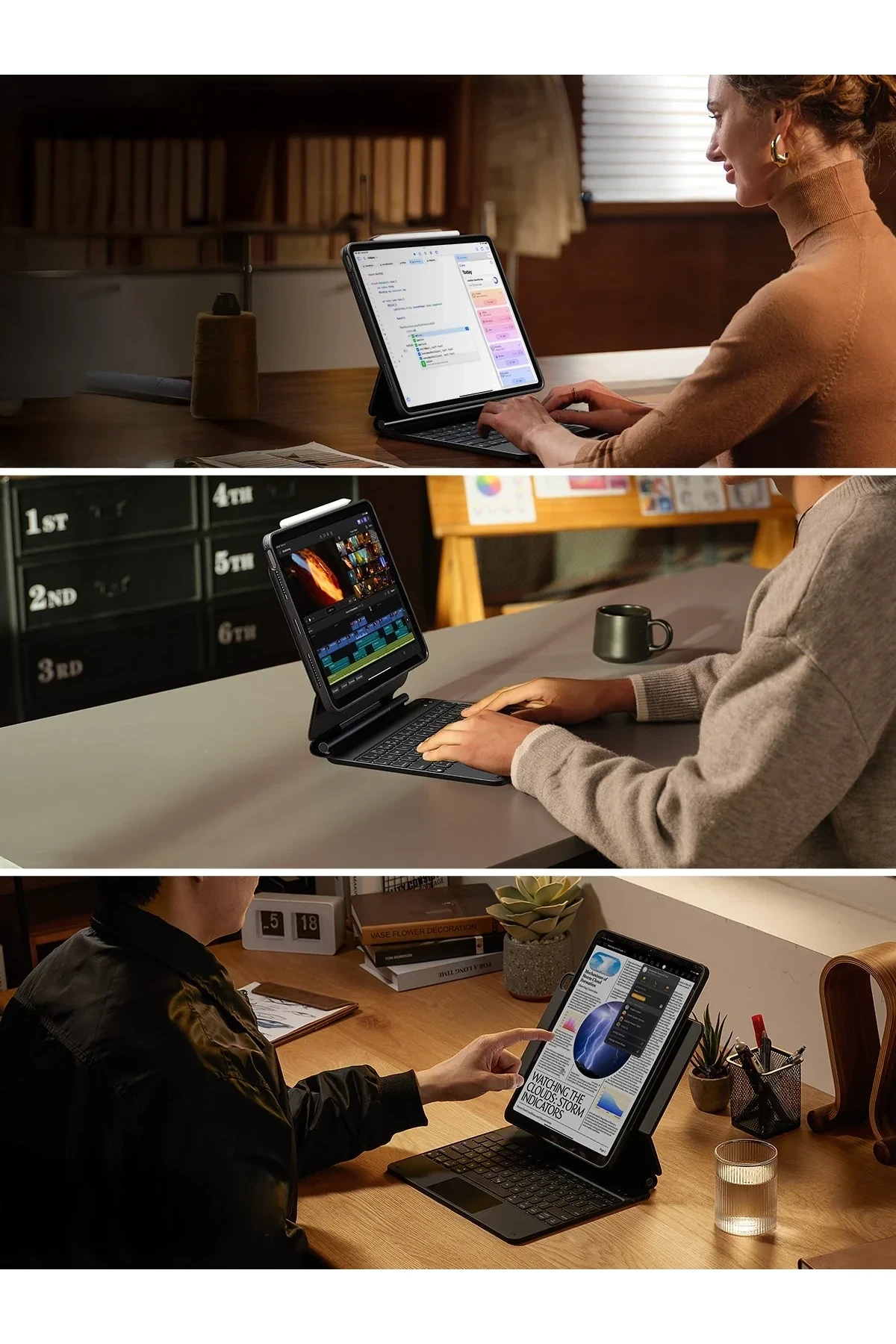 ESR Apple iPad Rebound Manyetik Klavyeli 360 Tablet Kılıfı