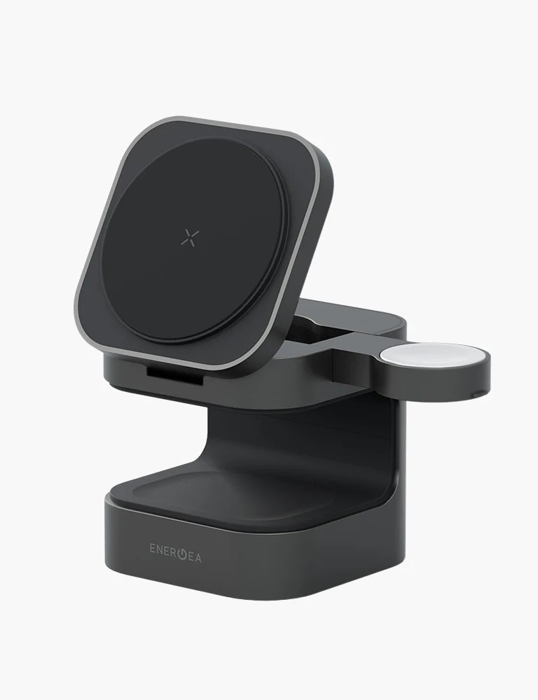 Energea MagCube 3in1 Katlanabilir 15W Telefon Saat Airpods Masaüstü Hızlı Şarj Standı