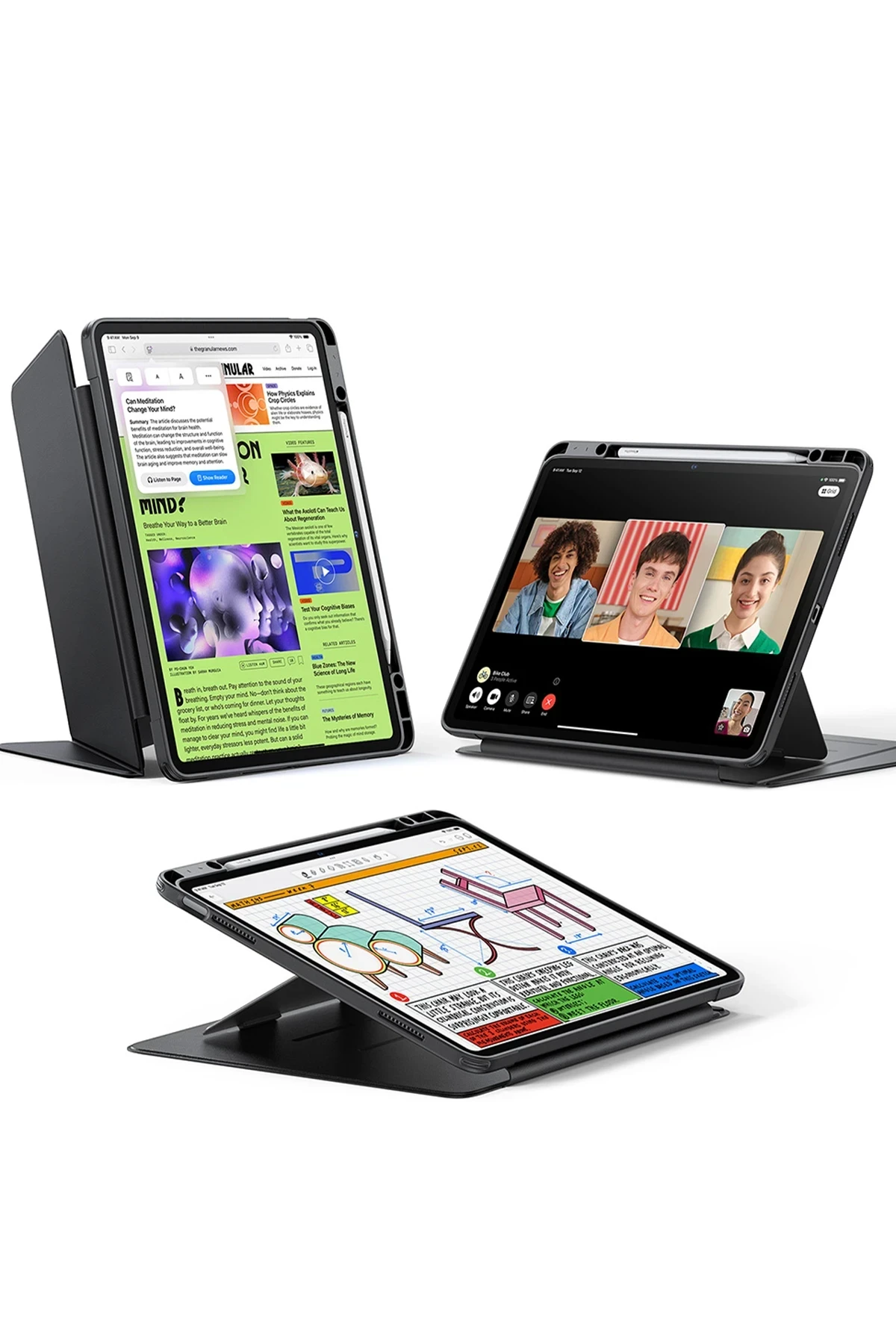 ESR Flip Hybrid Kalemlikli Tablet Kılıfı - Siyah