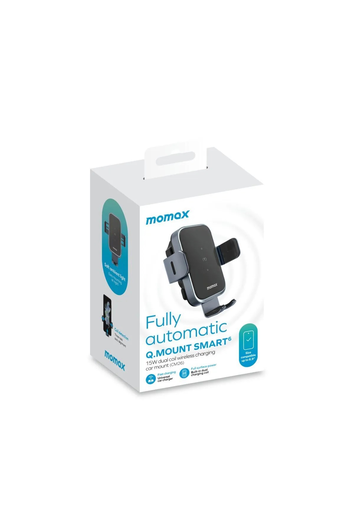 MOMAX CM26E Q.MAG MOUNT SMART 6 WİRELESS CHARGİNG CAR MOUNT