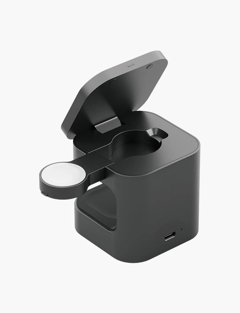 Energea MagCube 3in1 Katlanabilir 15W Telefon Saat Airpods Masaüstü Hızlı Şarj Standı