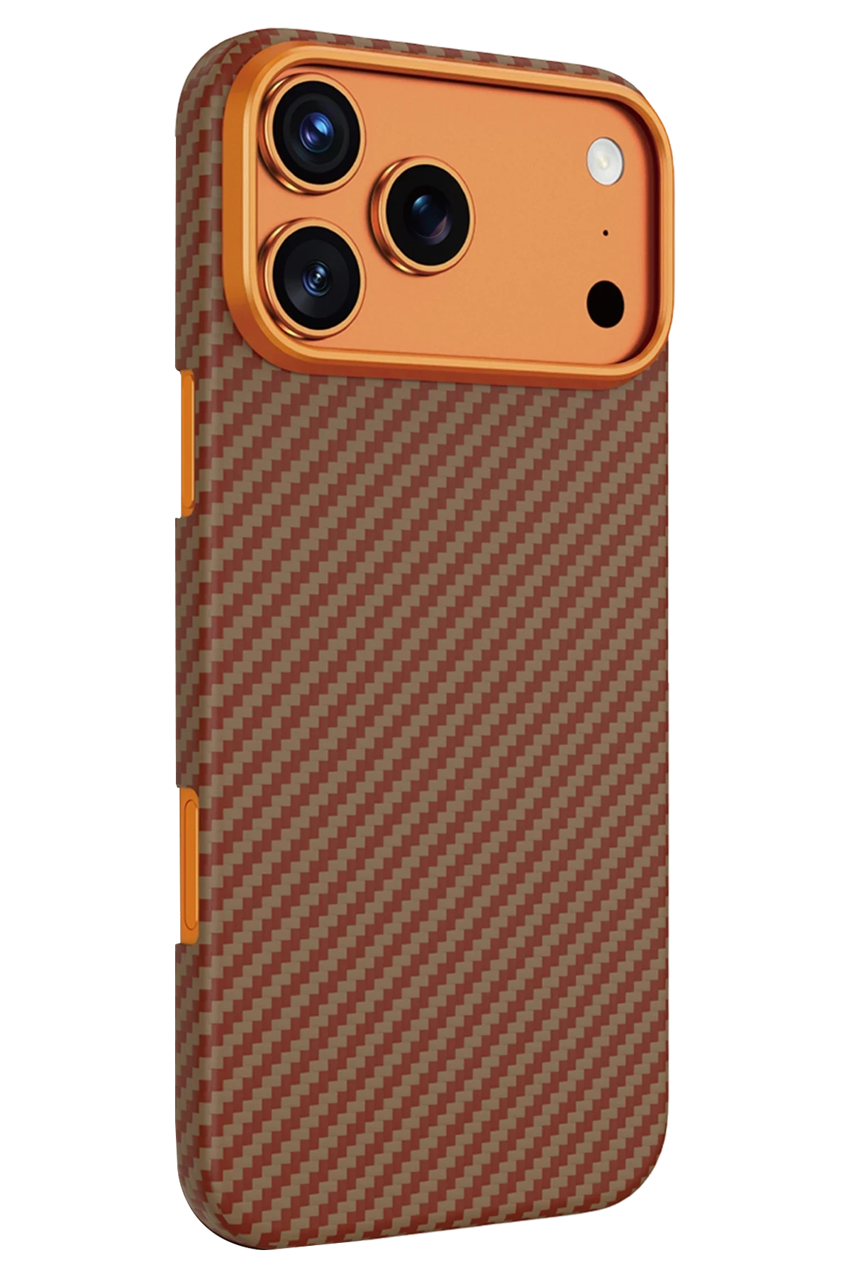 Keephone Kevlar 1500D Aramid Fiber Kılıf - iPhone 17 Pro - Turuncu Kevlar