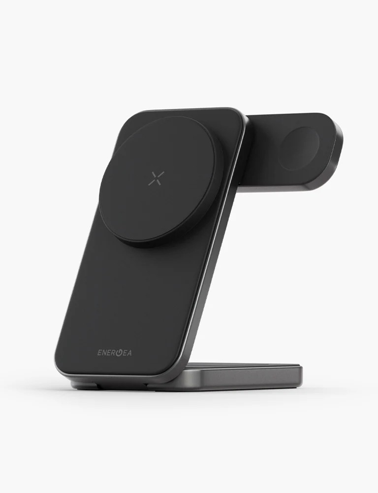 Energea MagTrio Plus 3in1 Katlanabilir 15W Telefon Saat Airpods Masaüstü Hızlı Şarj Standı