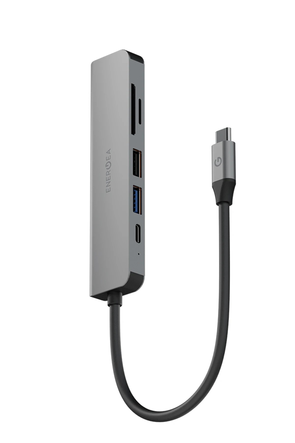 Energea AluHub HD3 60W Type-C PD Şarj Destekli 6in1 4K Hub Dönüştürücü