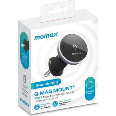 Momax Q.mag Mount 5 15W Magnetic Wireless Şarjlı Araç Telefon Tutucu