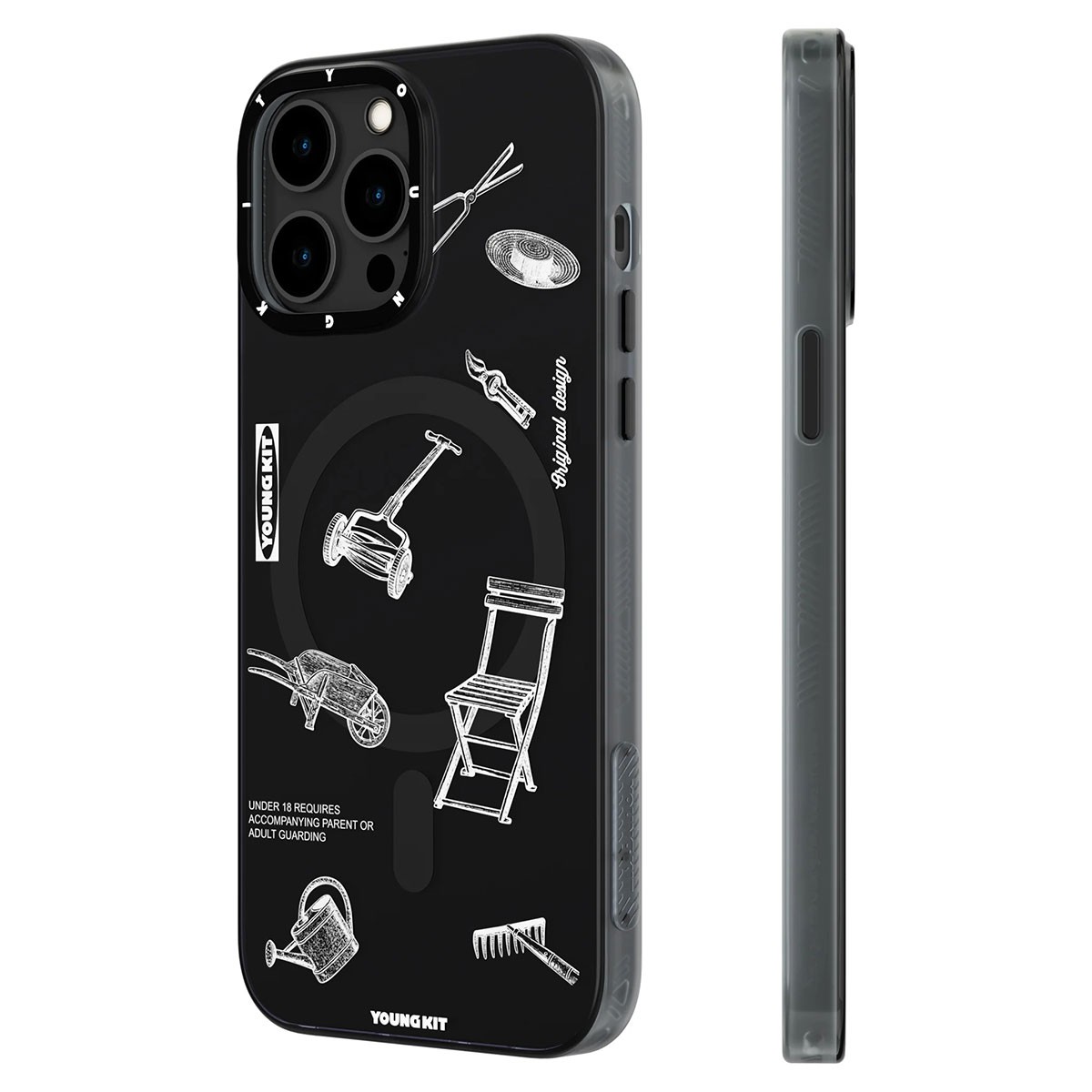 Apple iPhone 14 Pro Max Kılıf Magsafe Şarj Özellikli Desenli Youngkit Plaything Serisi Kapak