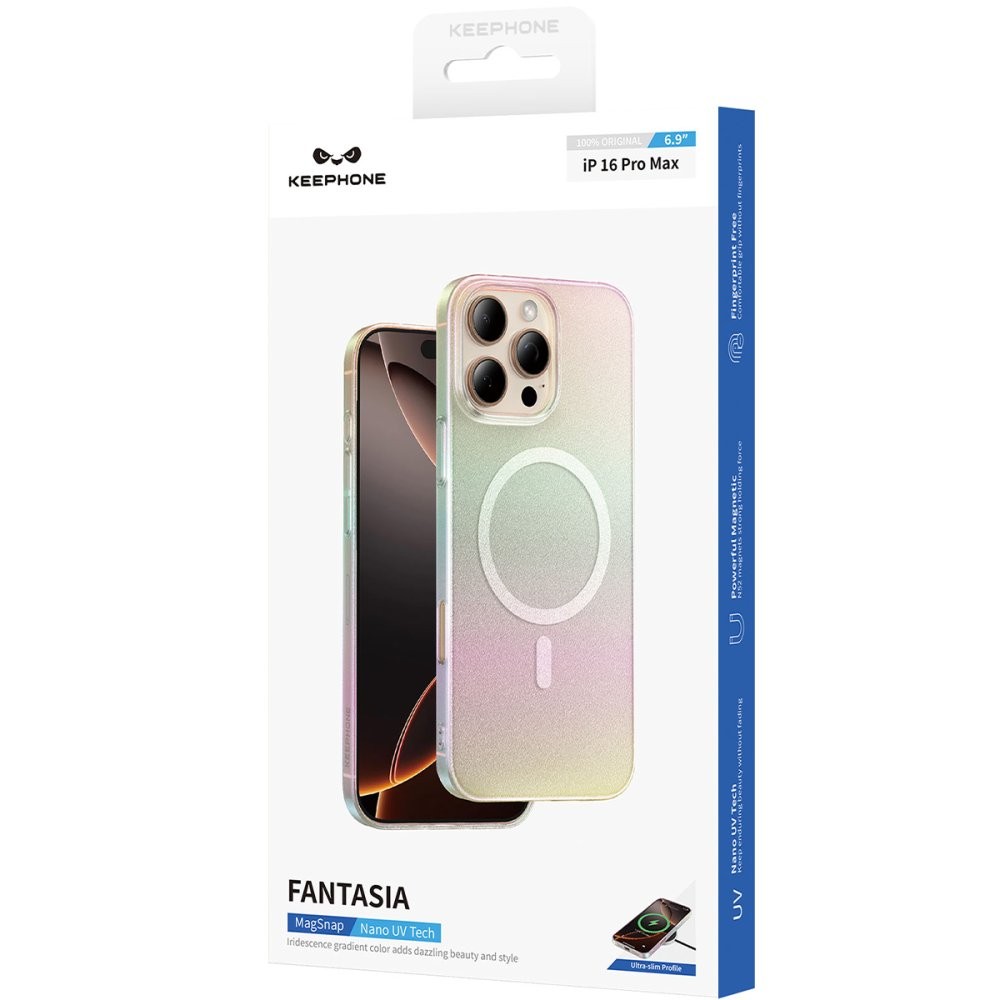 Keephone iPhone 16 Pro Max Fantasia Gökkuşağı Magsafe Kılıf 