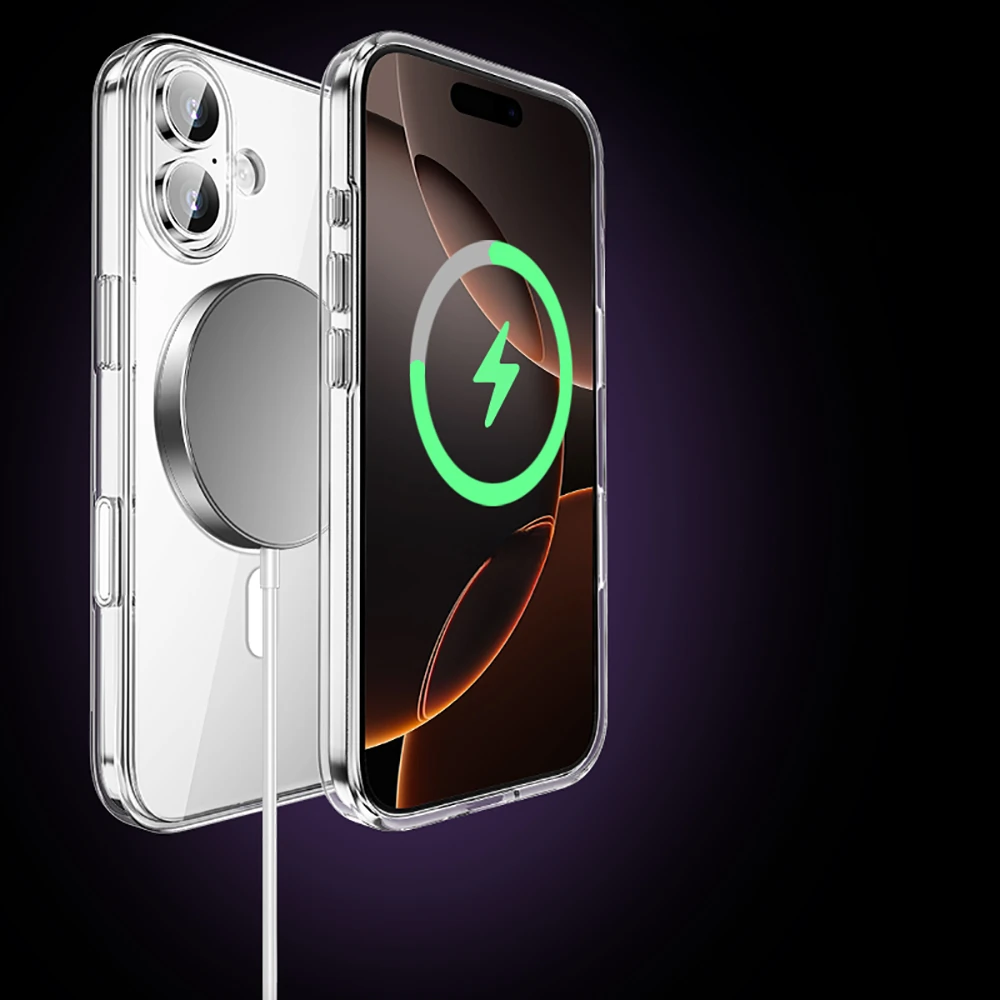 DamperGlass Crystal Hammer Serisi Sararmaz Clear Kılıf - iPhone 17 