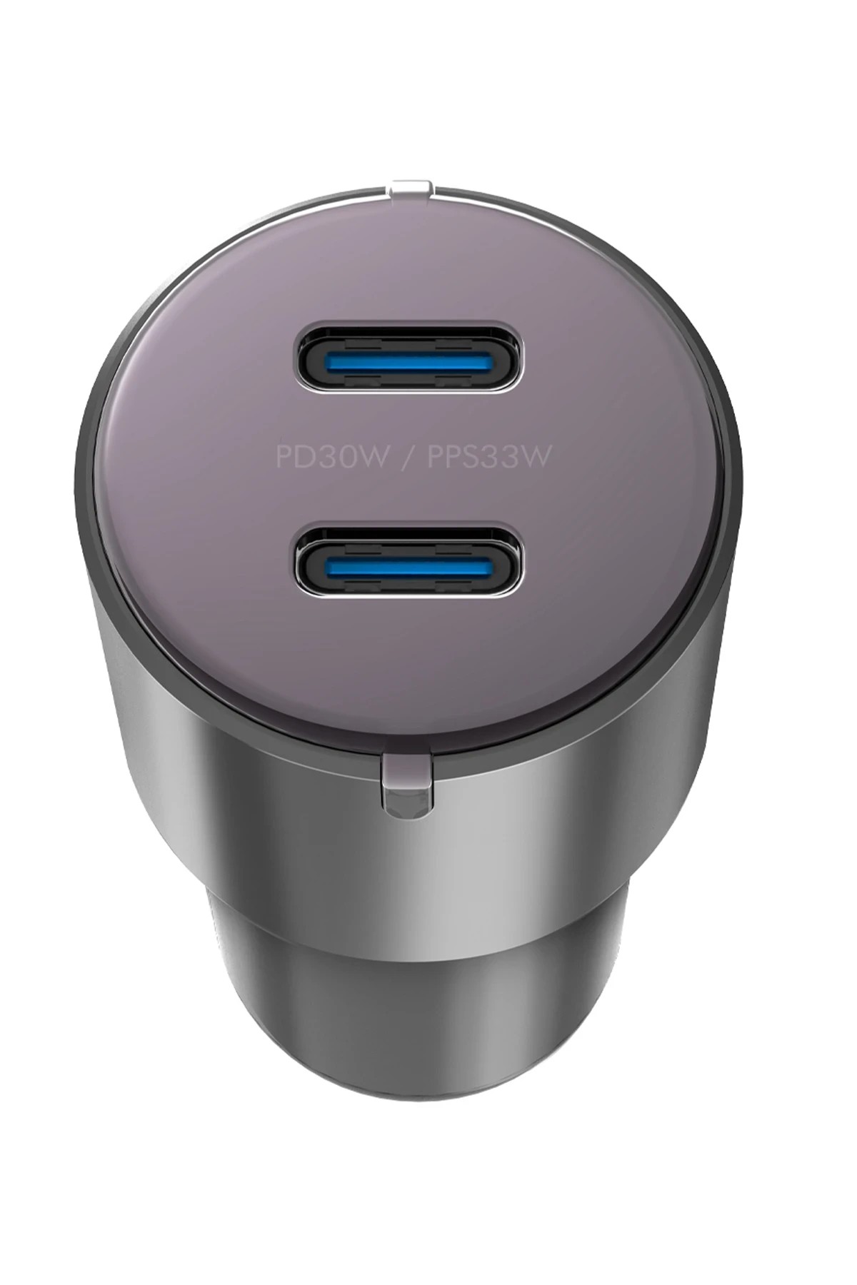Energea AluDrive D60 66W 2 Adet 33W Type-C Çıkışlı Alüminyum Araç İçi Şarj Aleti 