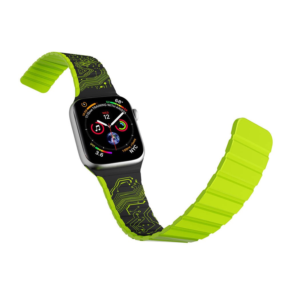Apple Watch Kordon Youngkit Technological Magnetik Tak Çıkar Silikon Strap Kayış
