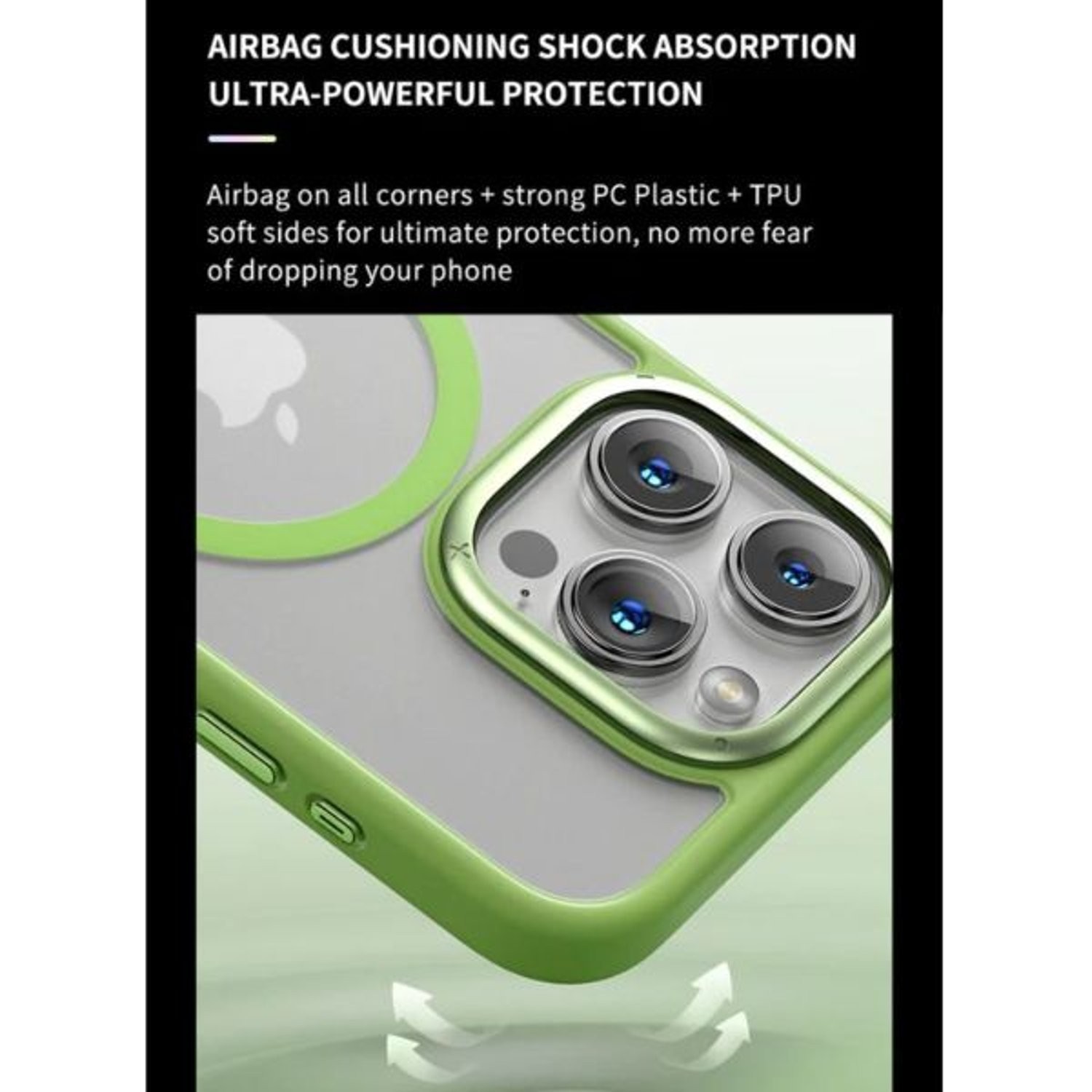 Momax Moxie Magsafe Özellikli Yeşil Kapak for iPhone 15 Pro Max 