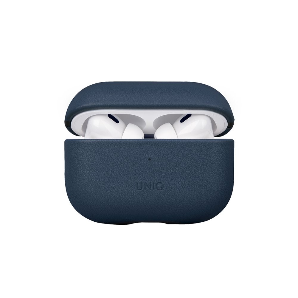 Uniq Airpods Pro 2 (2.nesil) Terra Genuine Deri Kılıf - Lacivert