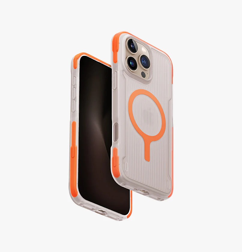 Uniq Combat Active Serisi Rugged Magsafe Bumper Kılıf - iPhone 16 Pro  - Turuncu