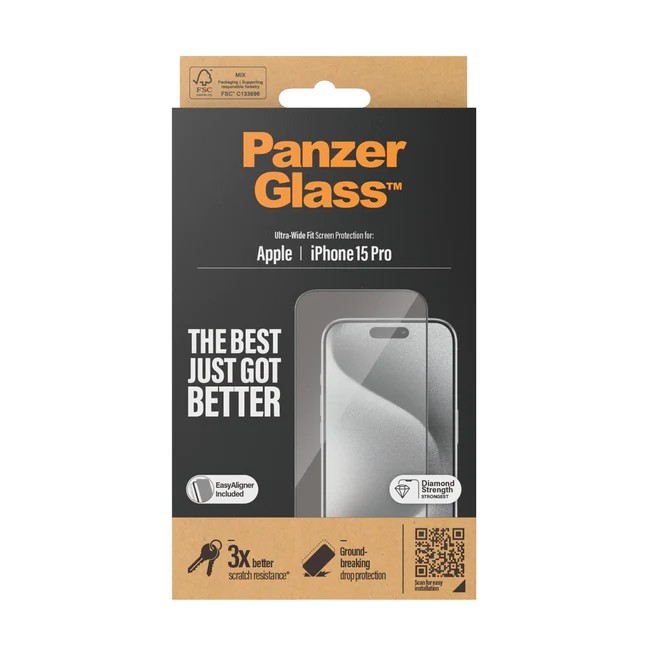 Panzerglass™ Ekran Koruyucu – iPhone 15 Pro