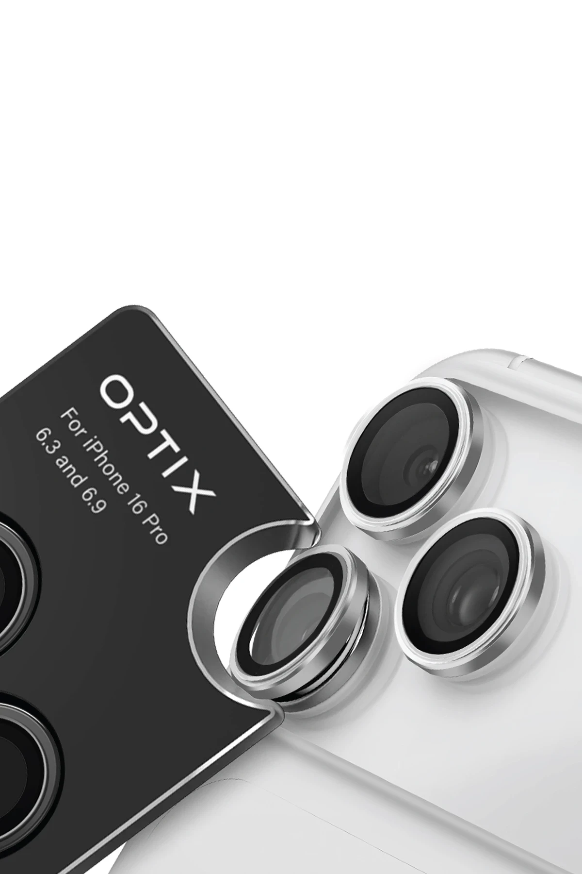 Uniq iPhone 17 Pro / 17 Pro Max Optix Çelik Çerçeveli Sapphire Kamera Lens Koruyucu