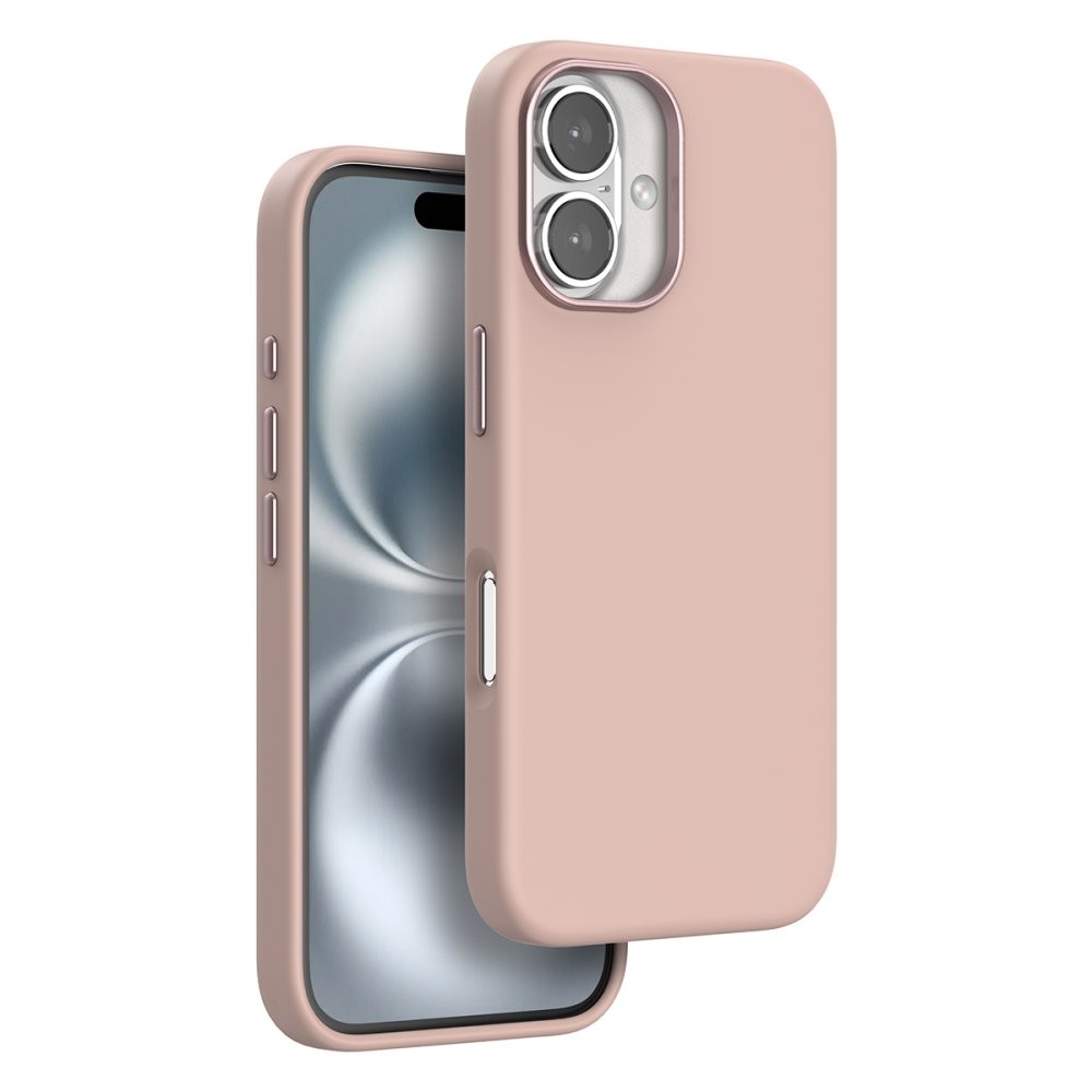 DamperGlass Premium Liquid Silikon MagCase - iPhone 16  - Pembe