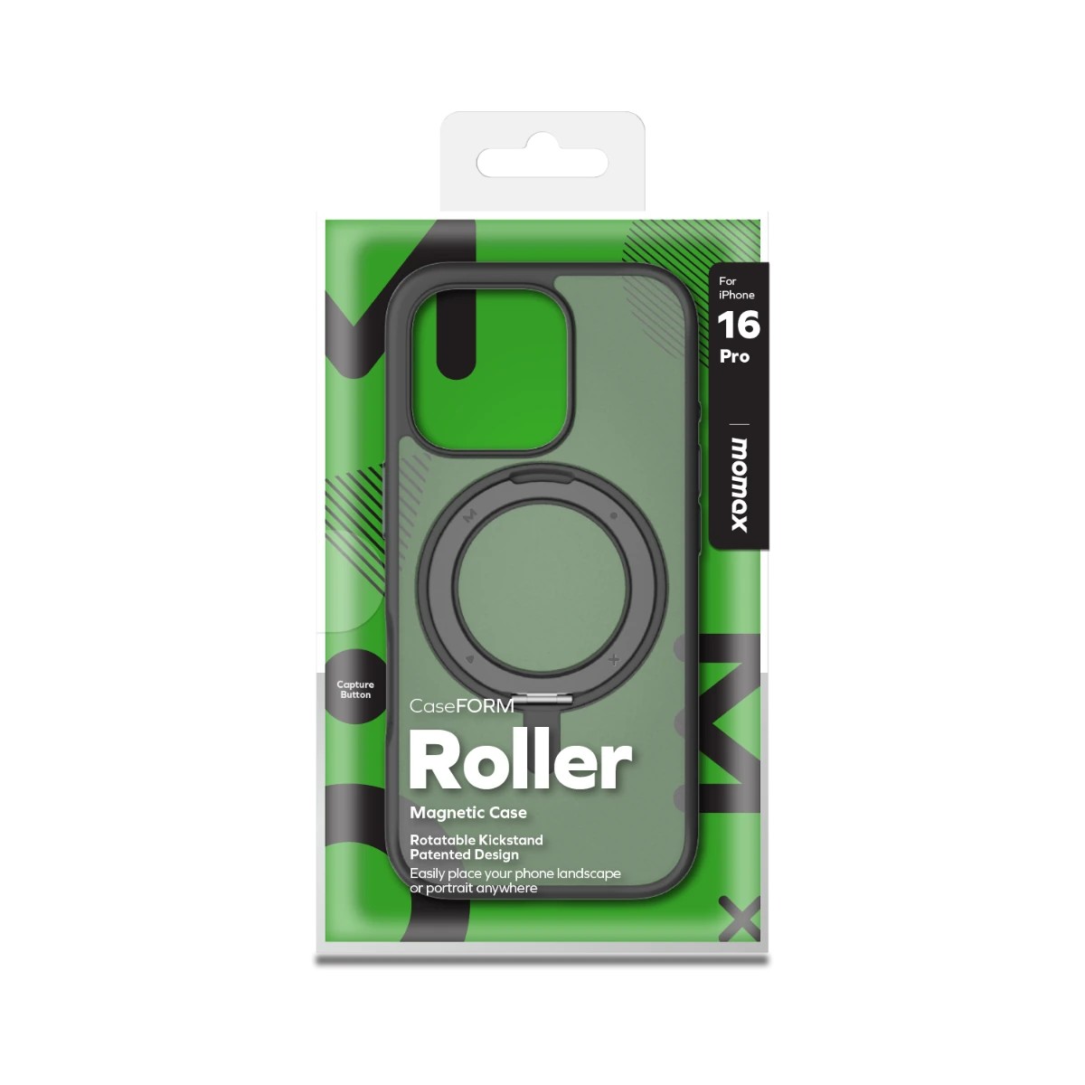 MOMAX Roller CaseForm Magnetic Case iPhone 16 Pro - Black
