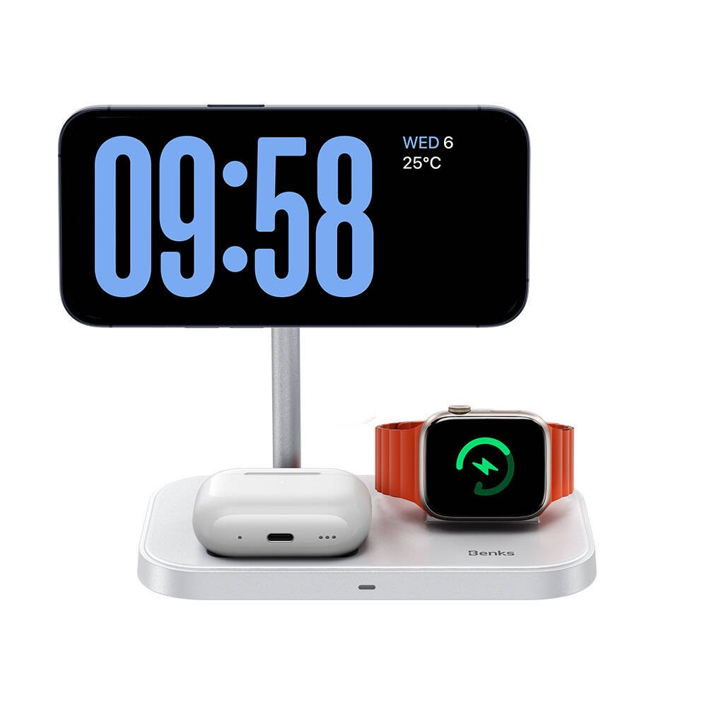 Benks 15w Magsafe Şarj İstasyonu 3-in-1 