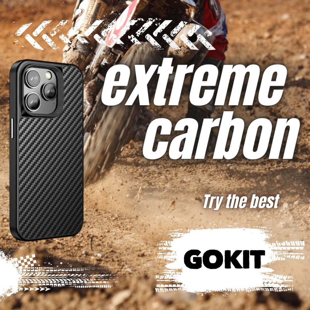 Gokit Karbon Kevlar 600D Extreme Serisi Kılıf for iPhone 15