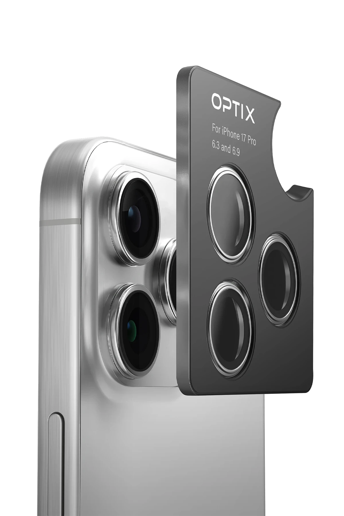 Uniq iPhone 17 Pro / 17 Pro Max Optix Çelik Çerçeveli Sapphire Kamera Lens Koruyucu