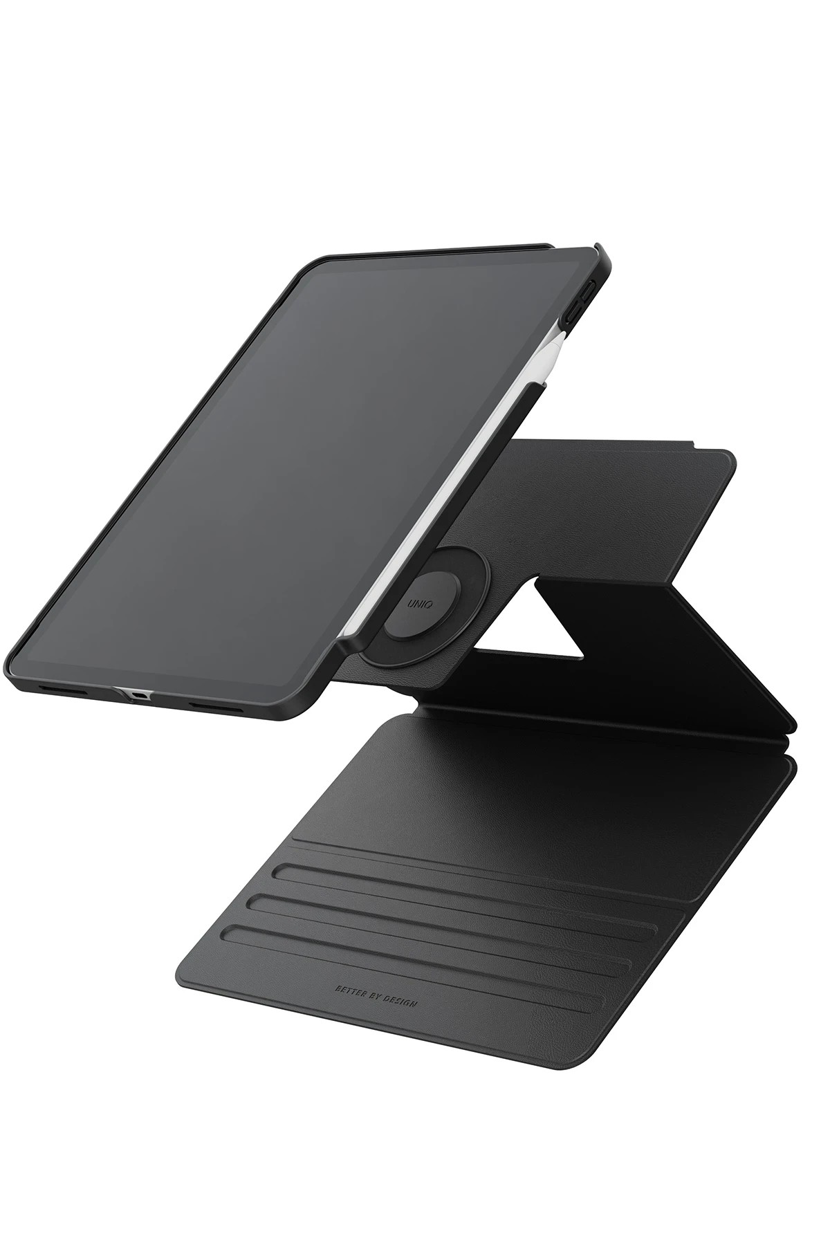 Uniq iPad Rovus Snapmount 360 Derece Dönebilen Manyetik Tablet Kılıf - Siyah