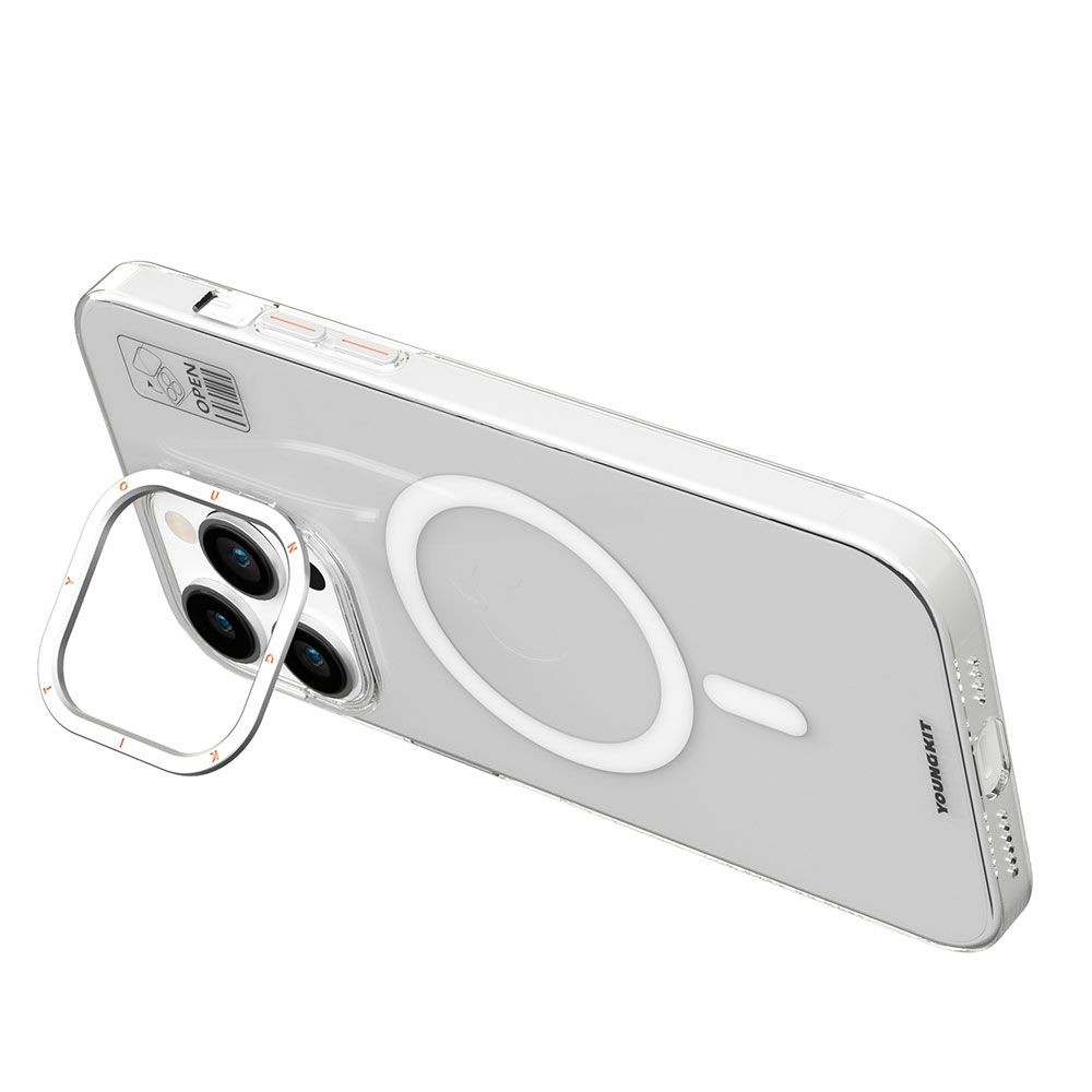 Apple iPhone 14 Pro Max Kılıf Magsafe Şarj Özellikli Standlı YoungKit Hermit Bracket Serisi Kapak